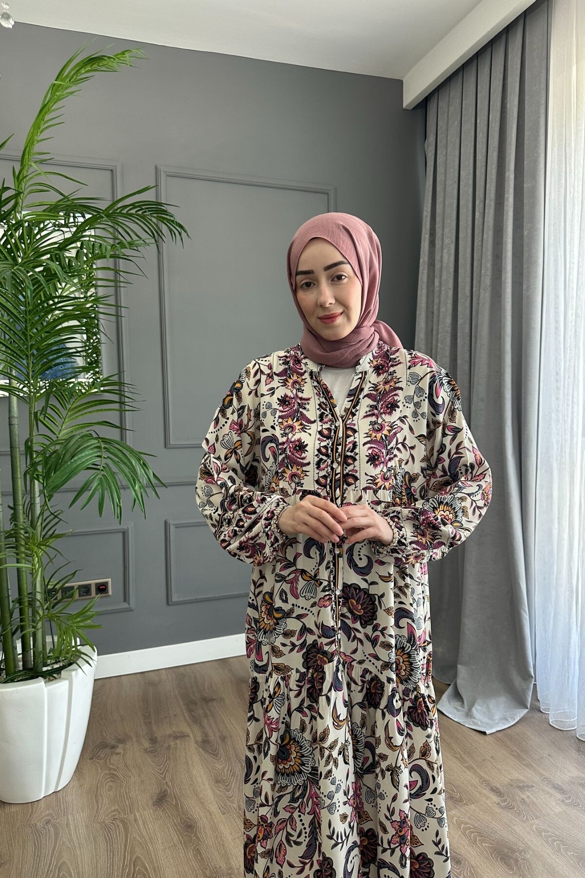 ARYA MODEL VİSKON KUMAŞ LİLA