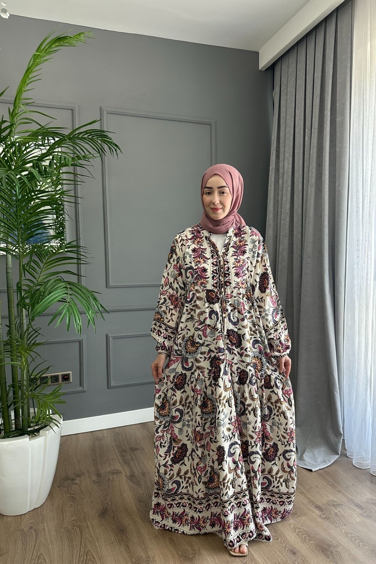 ARYA MODEL VİSKON KUMAŞ LİLA