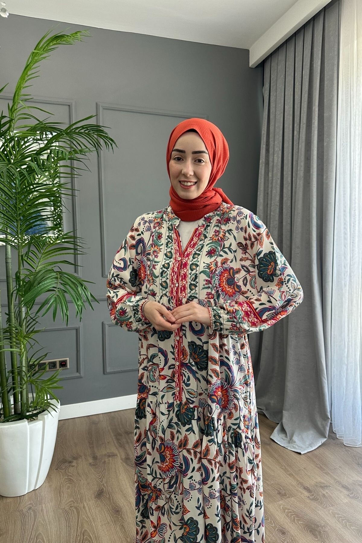 ARYA MODEL VİSKON KUMAŞ TURUNCU