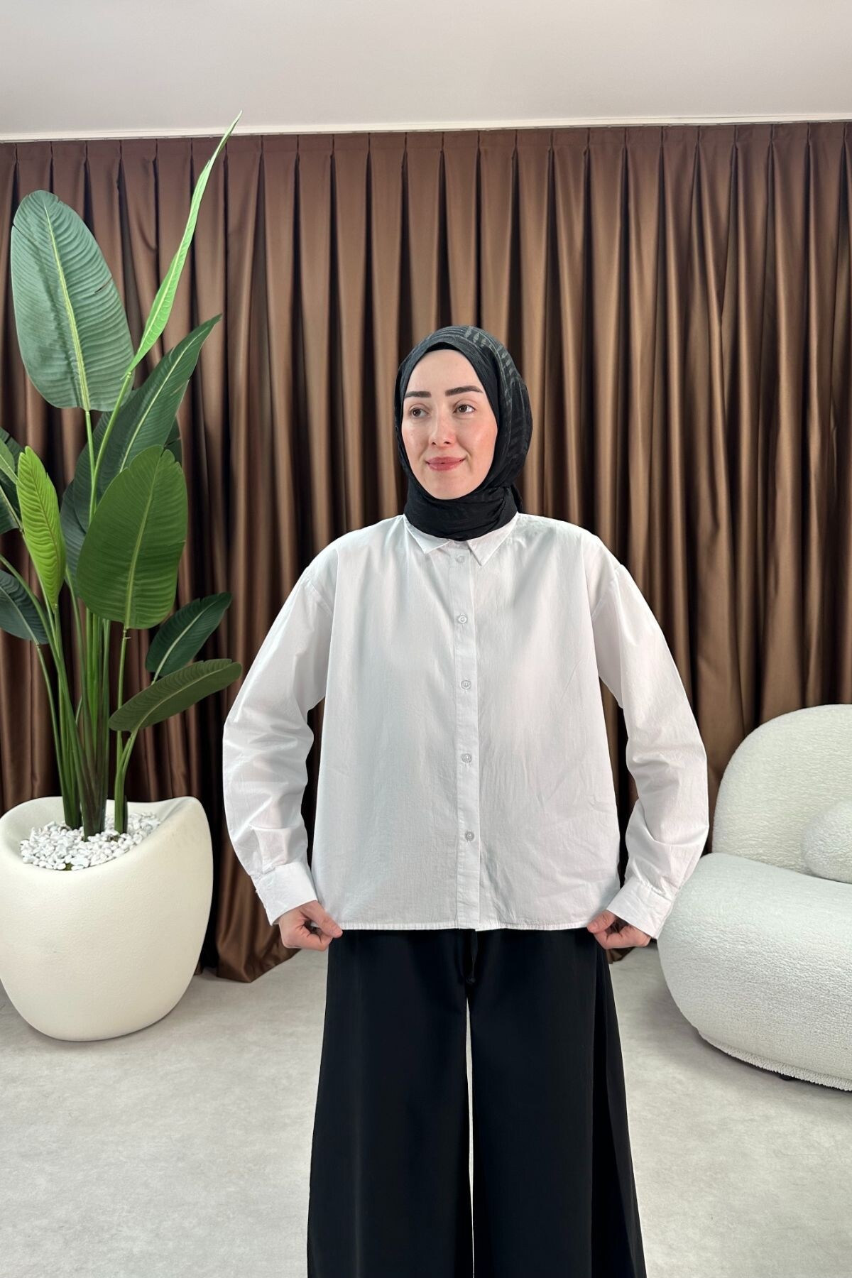 BASİC KISA GÖMLEK BEYAZ