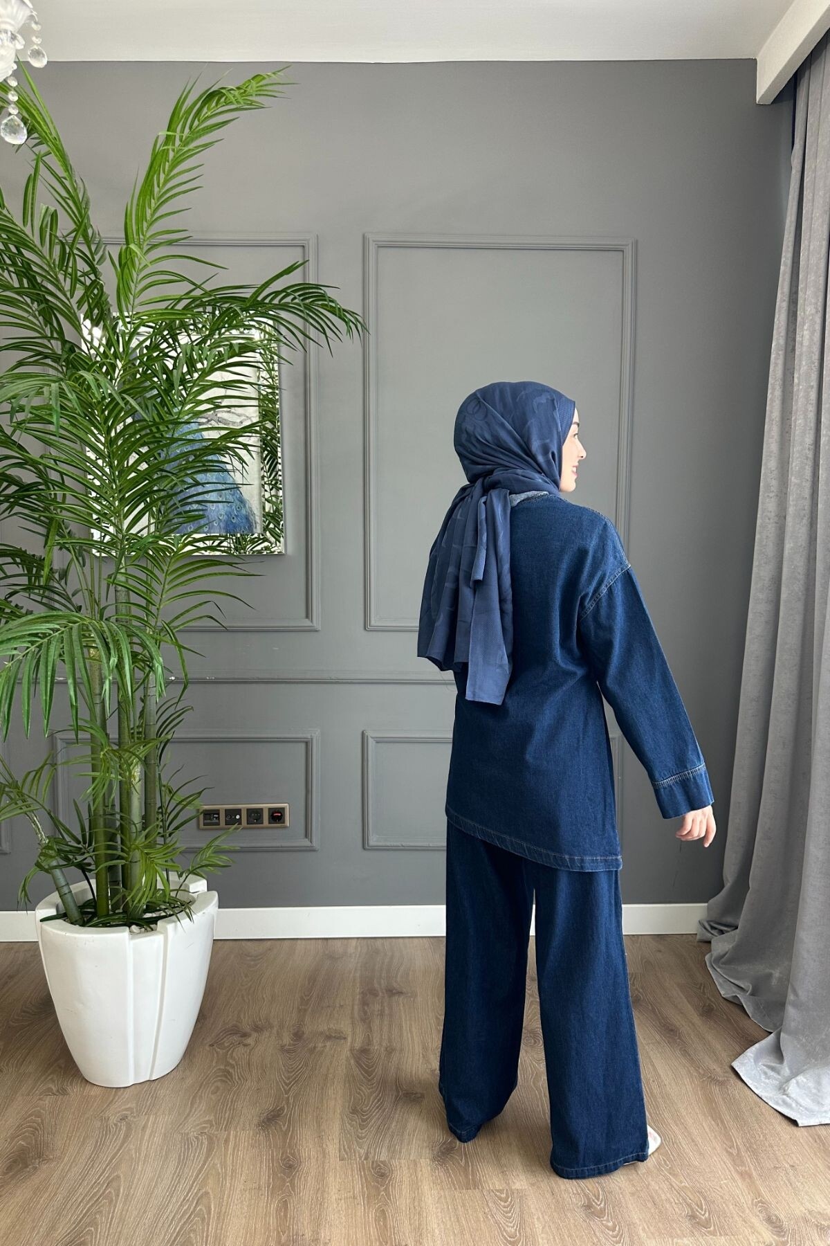 ÇAPRAZ BAĞLAMALI KOT TAKIM 3041 KOYU 