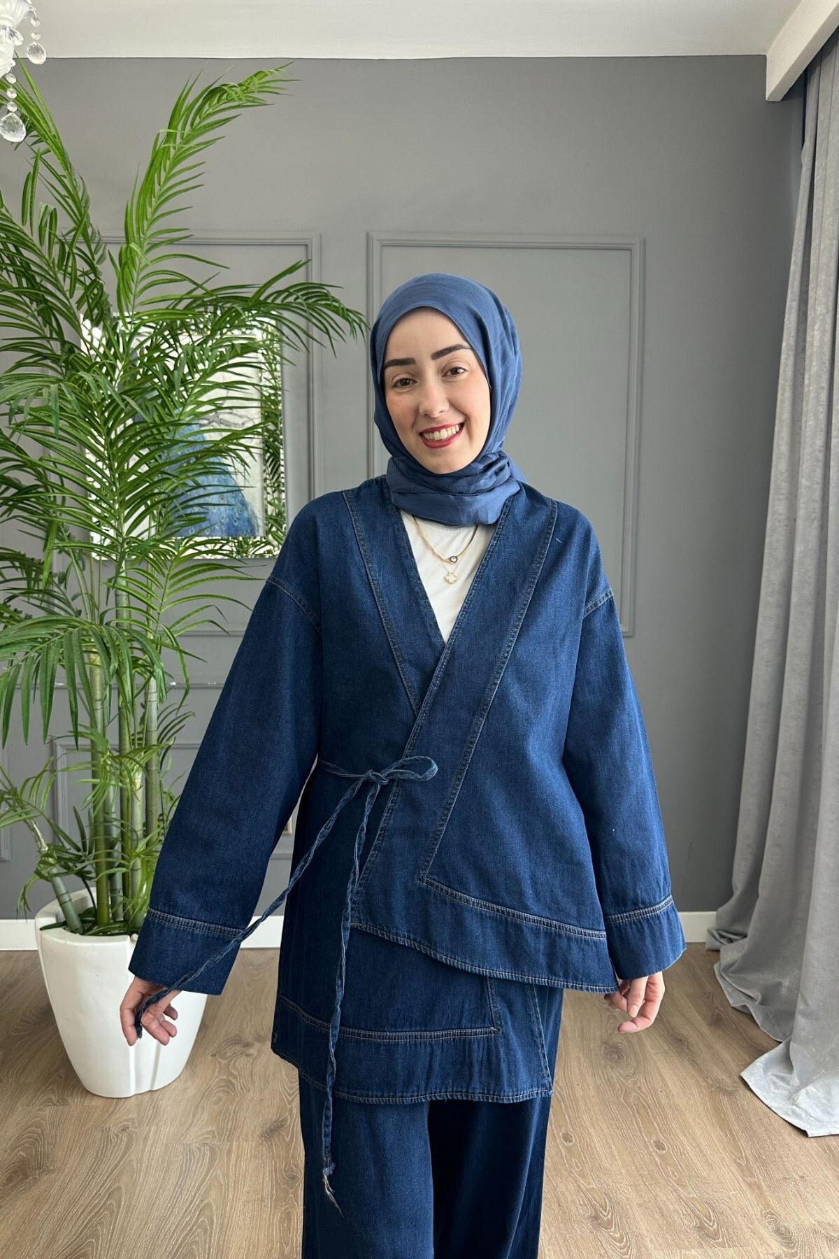 ÇAPRAZ BAĞLAMALI KOT TAKIM 3041 KOYU 