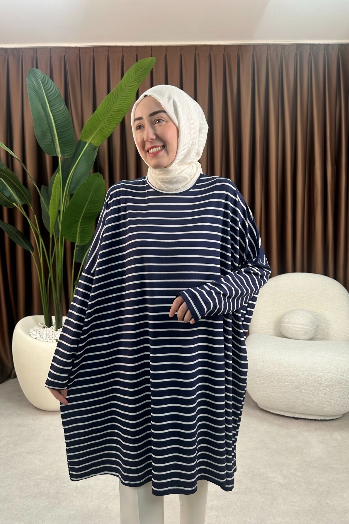 ÇİZGİLİ TUNİK 723 LACİVERT 