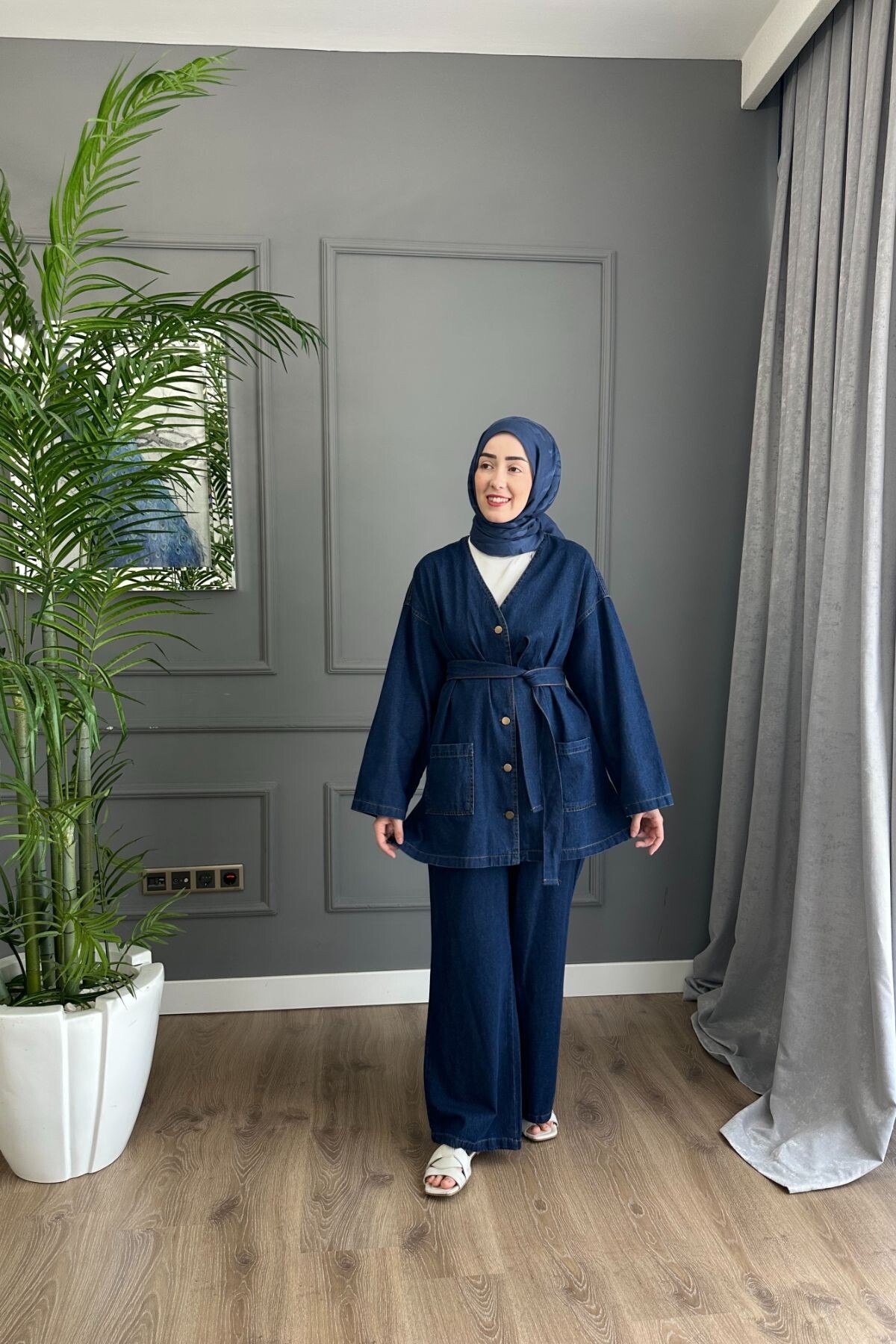 DÜĞMELİ İNCE KOT TAKIM 2080 KOYU