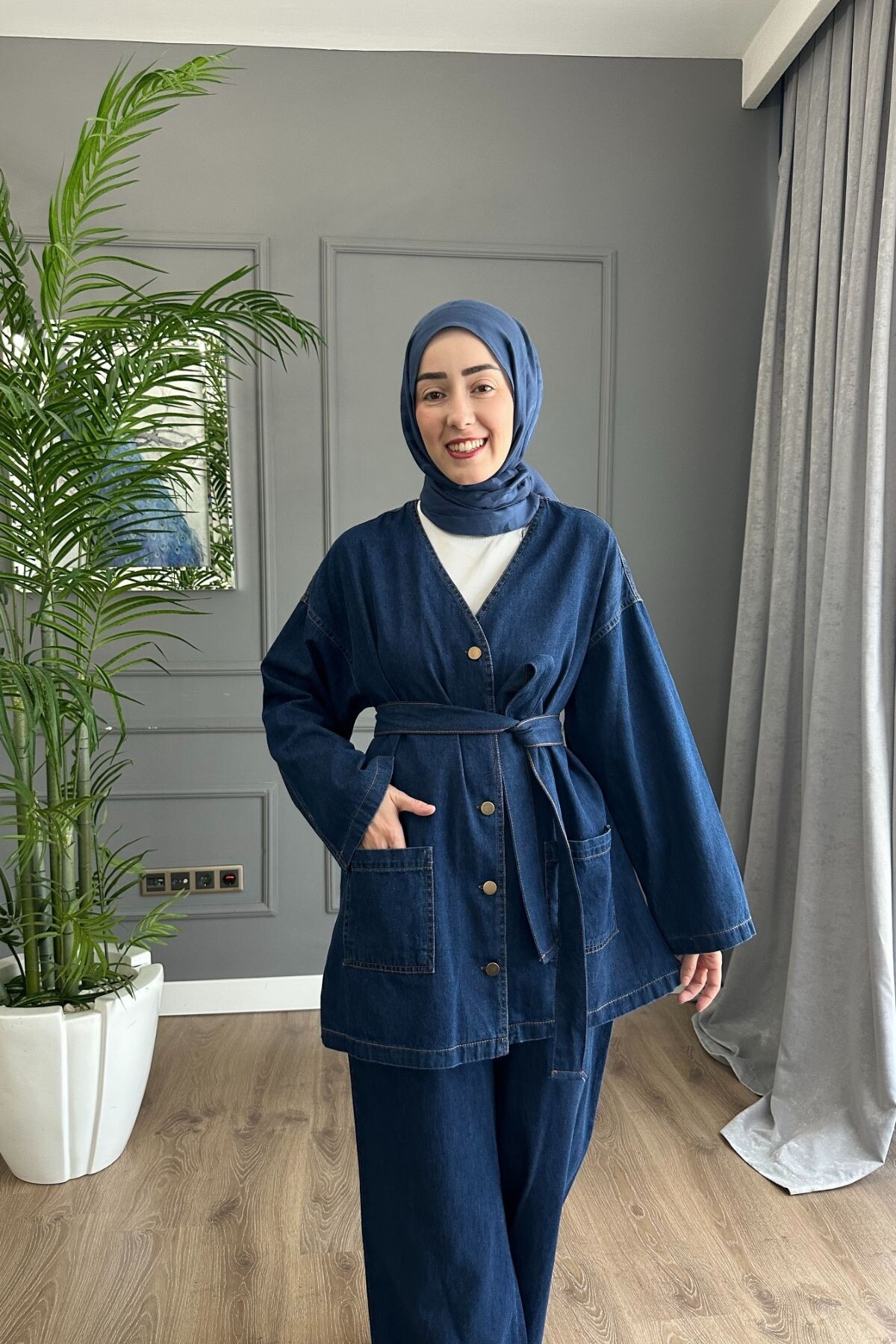 DÜĞMELİ İNCE KOT TAKIM 2080 KOYU