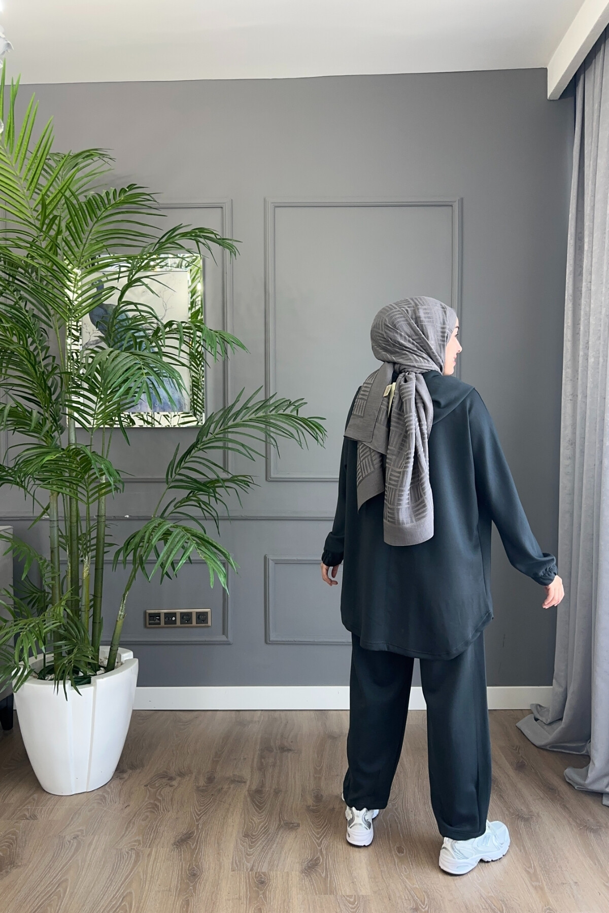 DÜĞMELİ OYSHO TAKIM 3049 ANTRASİT