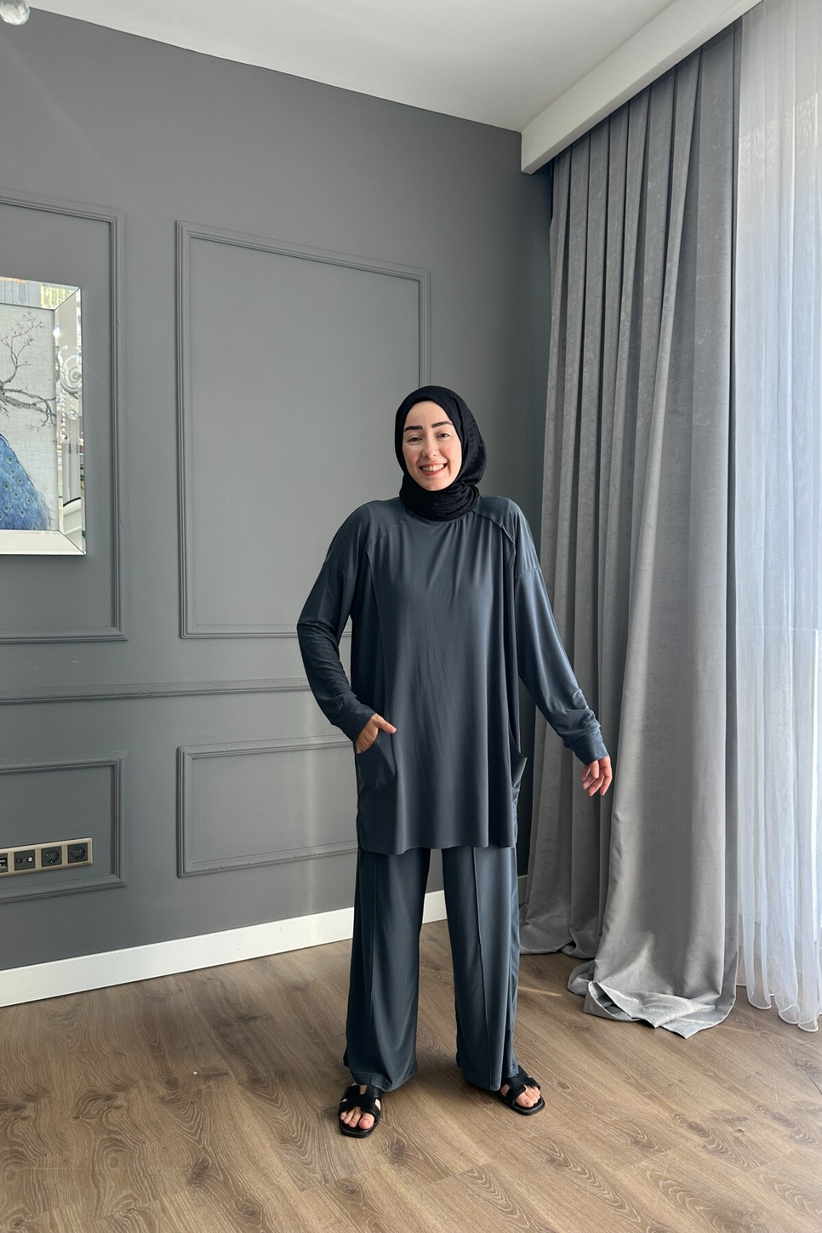 EFLİN SANDY PANTALON TAKIM 4002 ANTRASİT