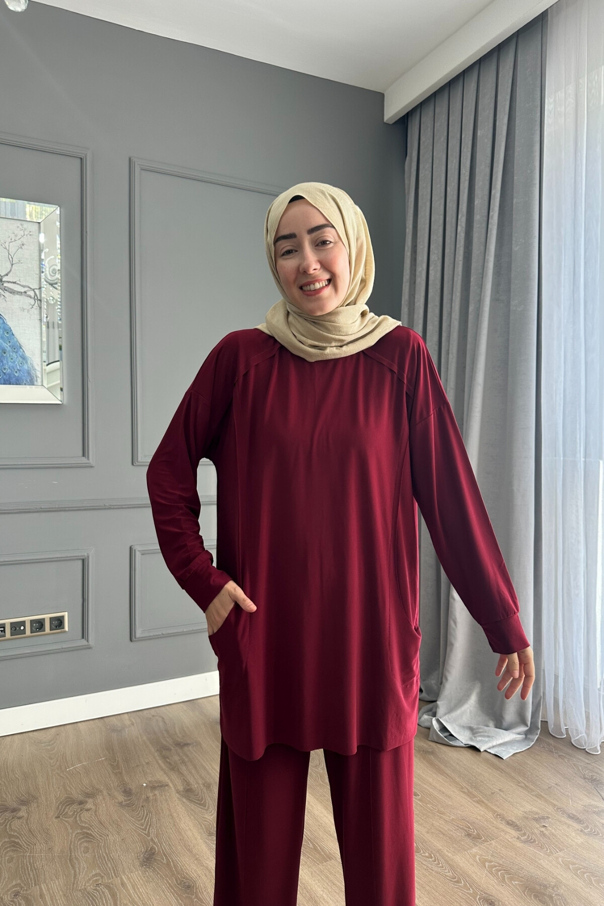 EFLİN SANDY PANTALON TAKIM 4002 BORDO