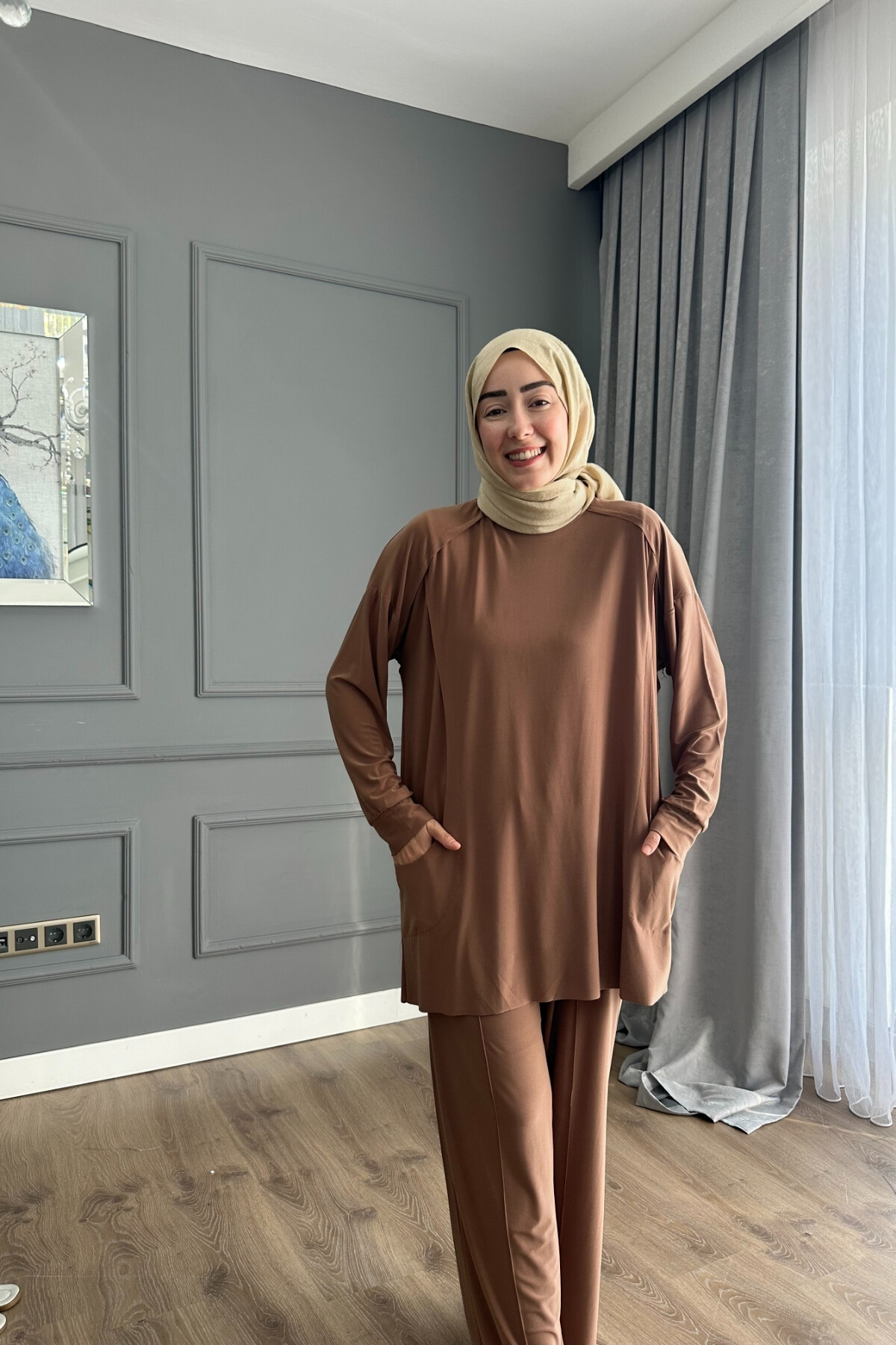 EFLİN SANDY PANTALON TAKIM 4002 CAMEL