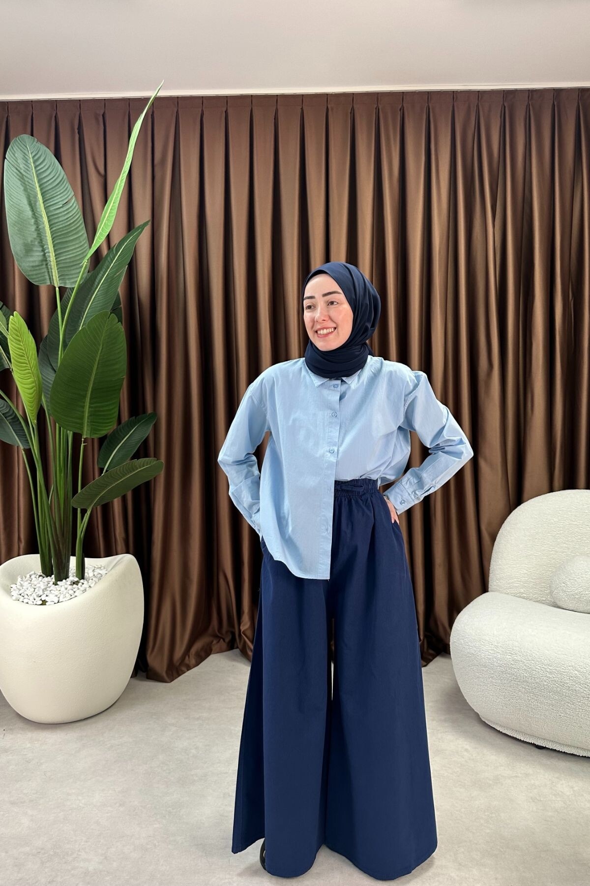 ETEK PANTALON MODEL LACİVERT