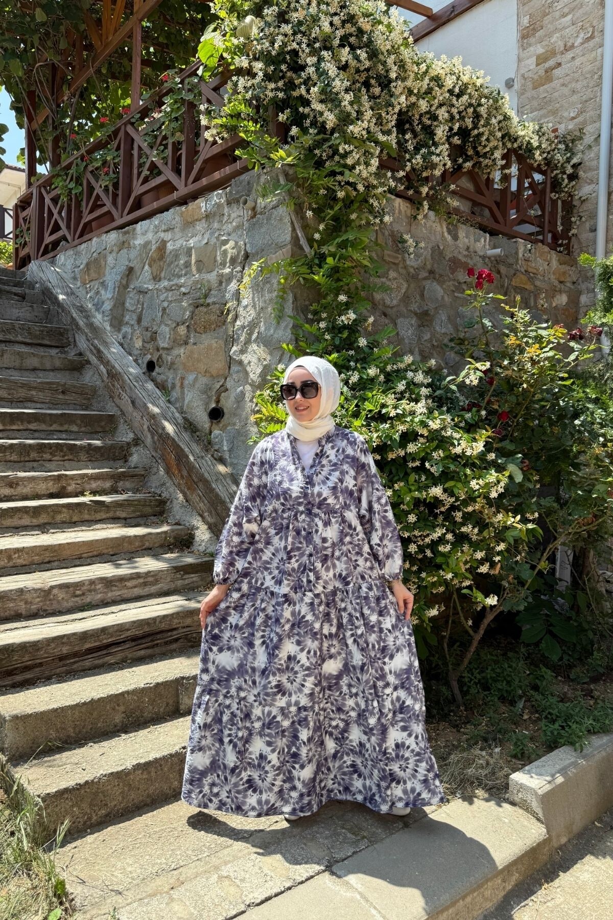 EYLÜL MODEL MANGO KUMAŞ ELBİSE LİLA