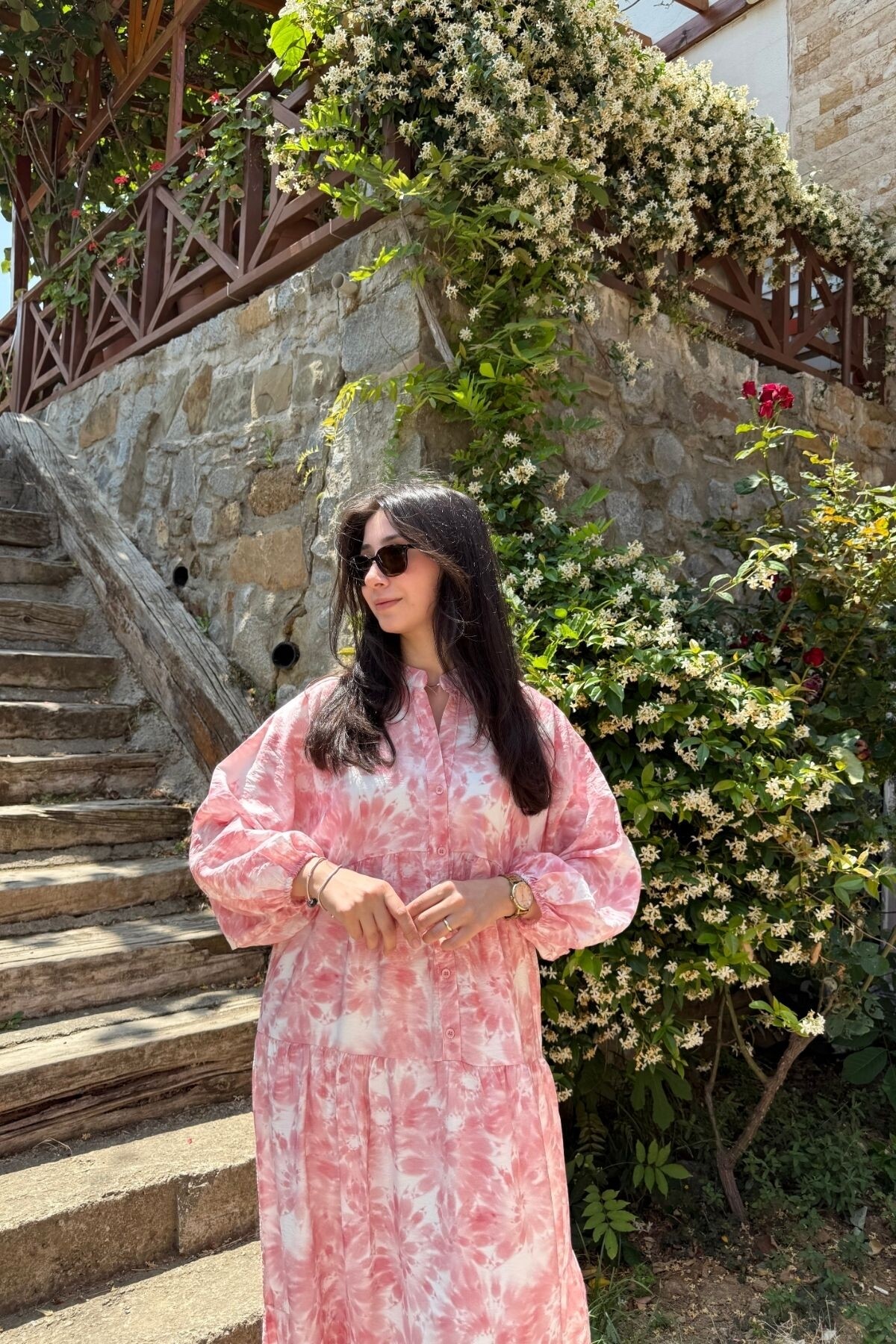 EYLÜL MODEL MANGO KUMAŞ ELBİSE PUDRA