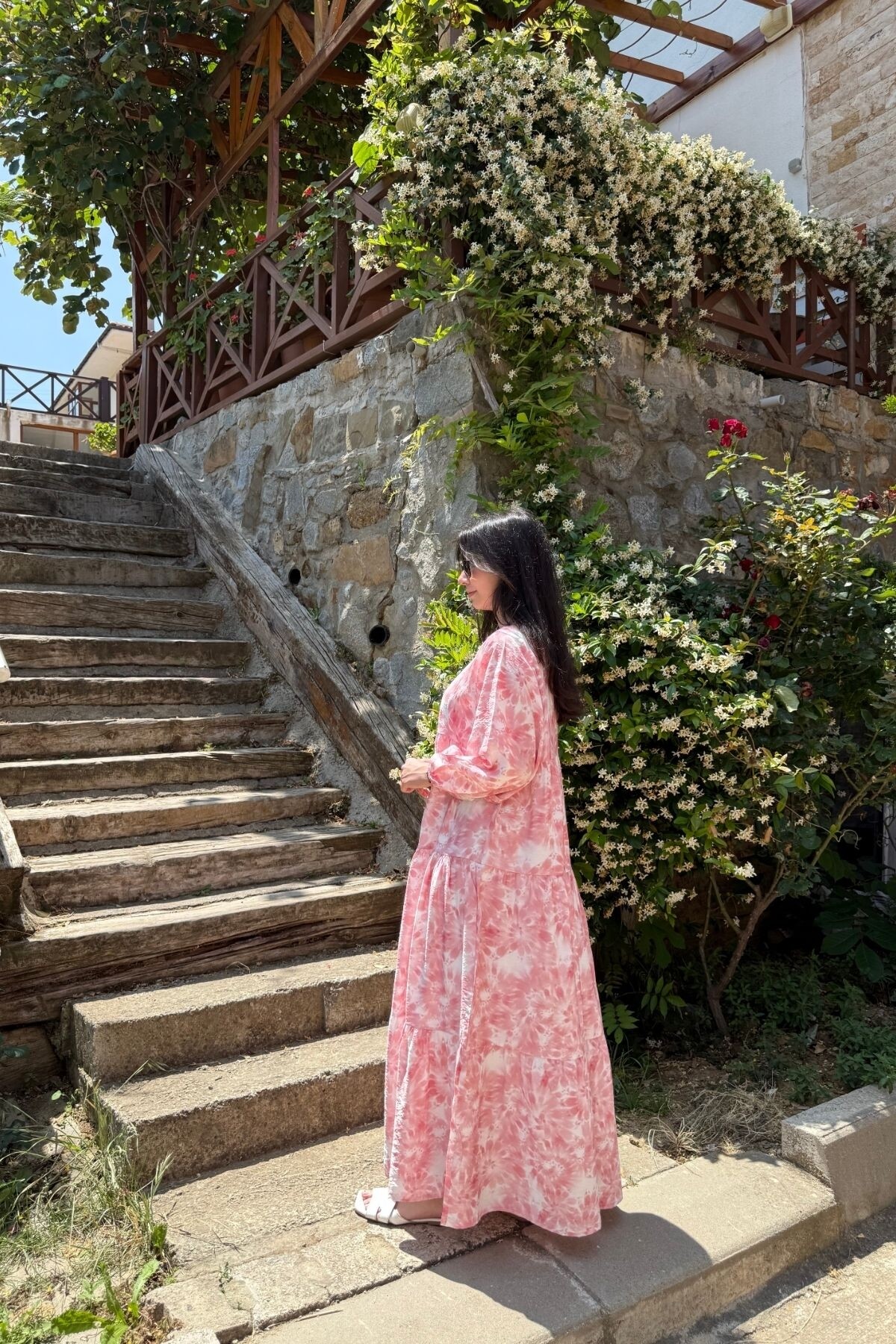 EYLÜL MODEL MANGO KUMAŞ ELBİSE PUDRA