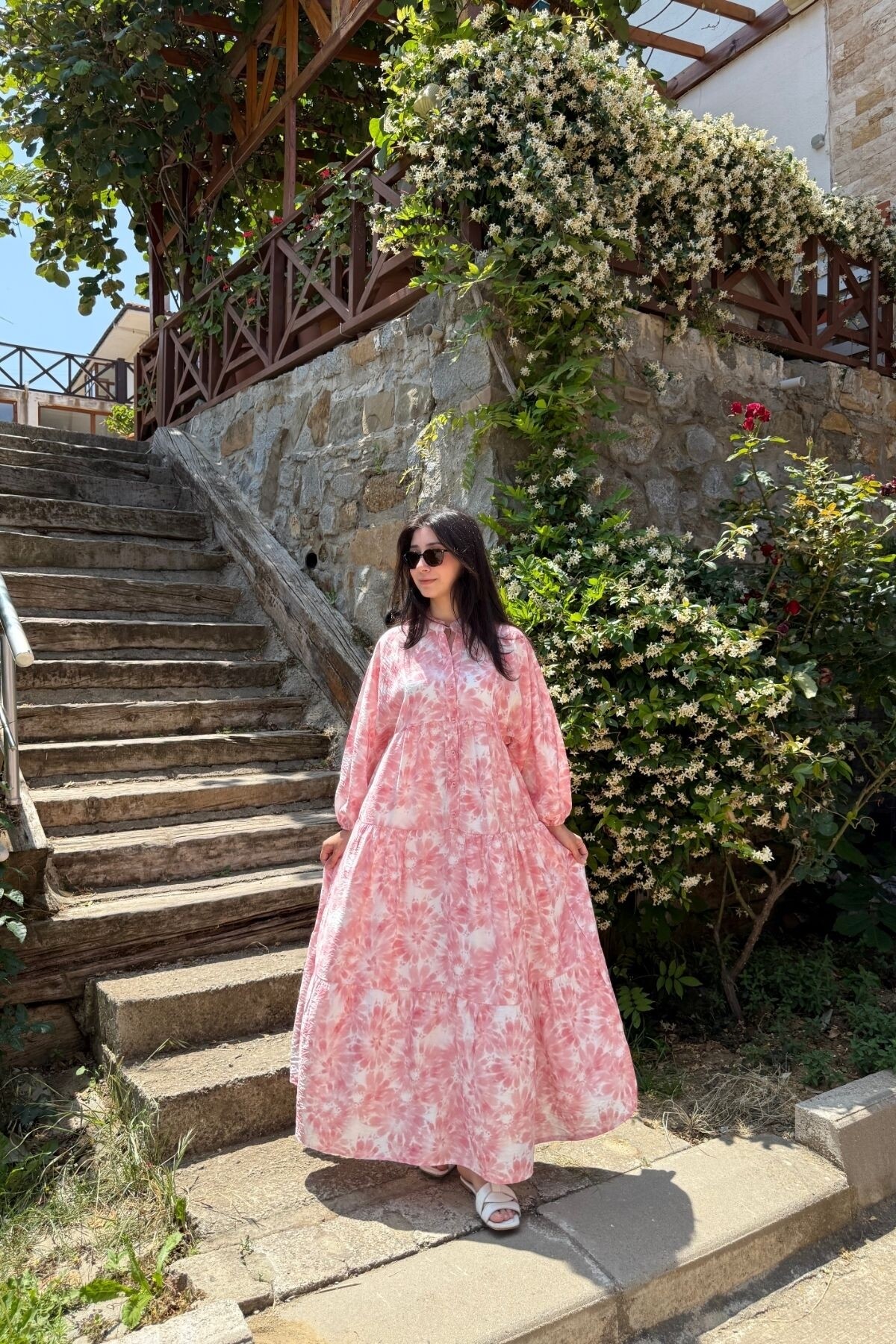 EYLÜL MODEL MANGO KUMAŞ ELBİSE PUDRA