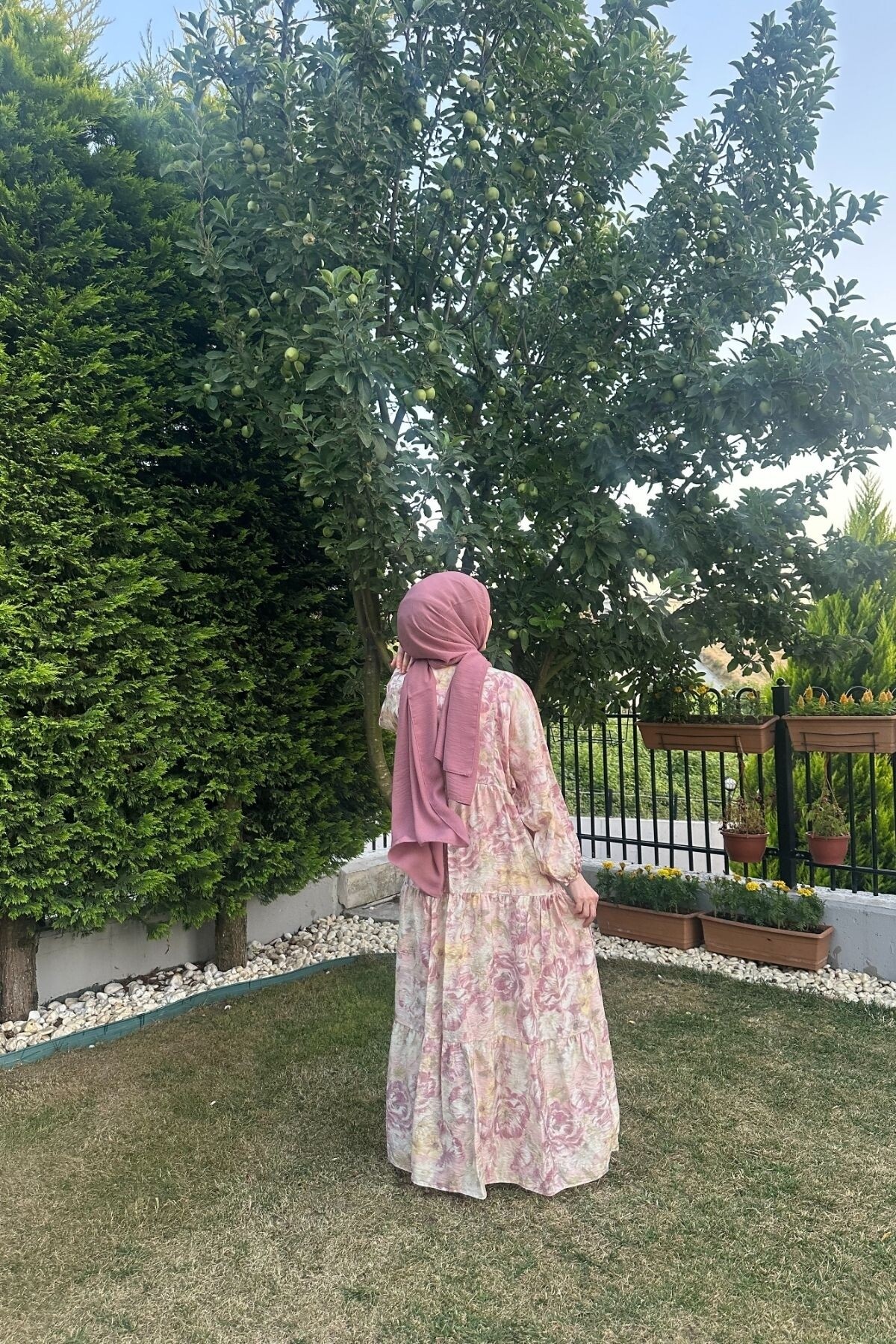 FRECİA MODEL MANGO KUMAŞ ELBİSE PUDRA