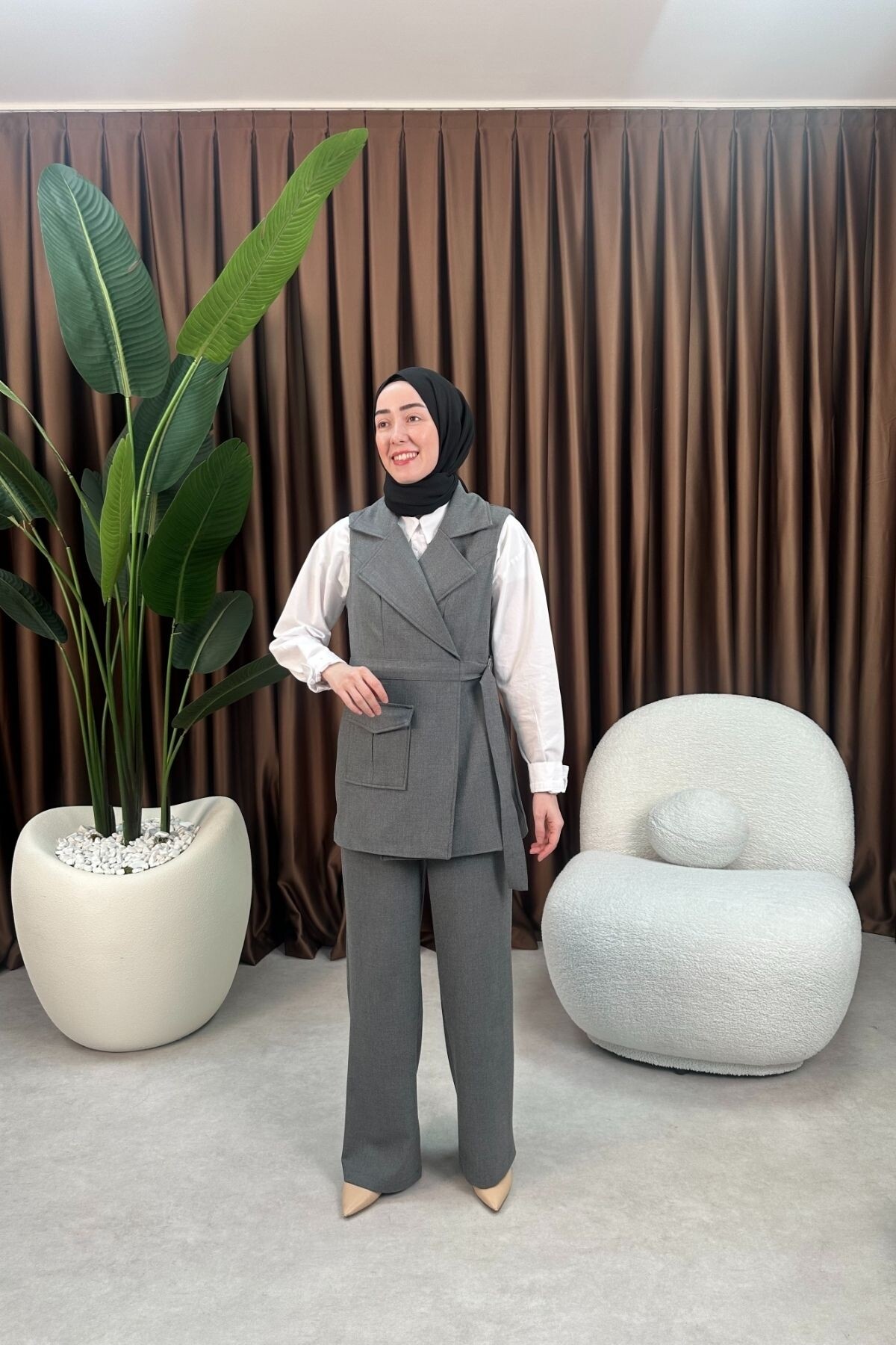 GOFRE YELEKLİ TAKIM 3043 ANTRASİT