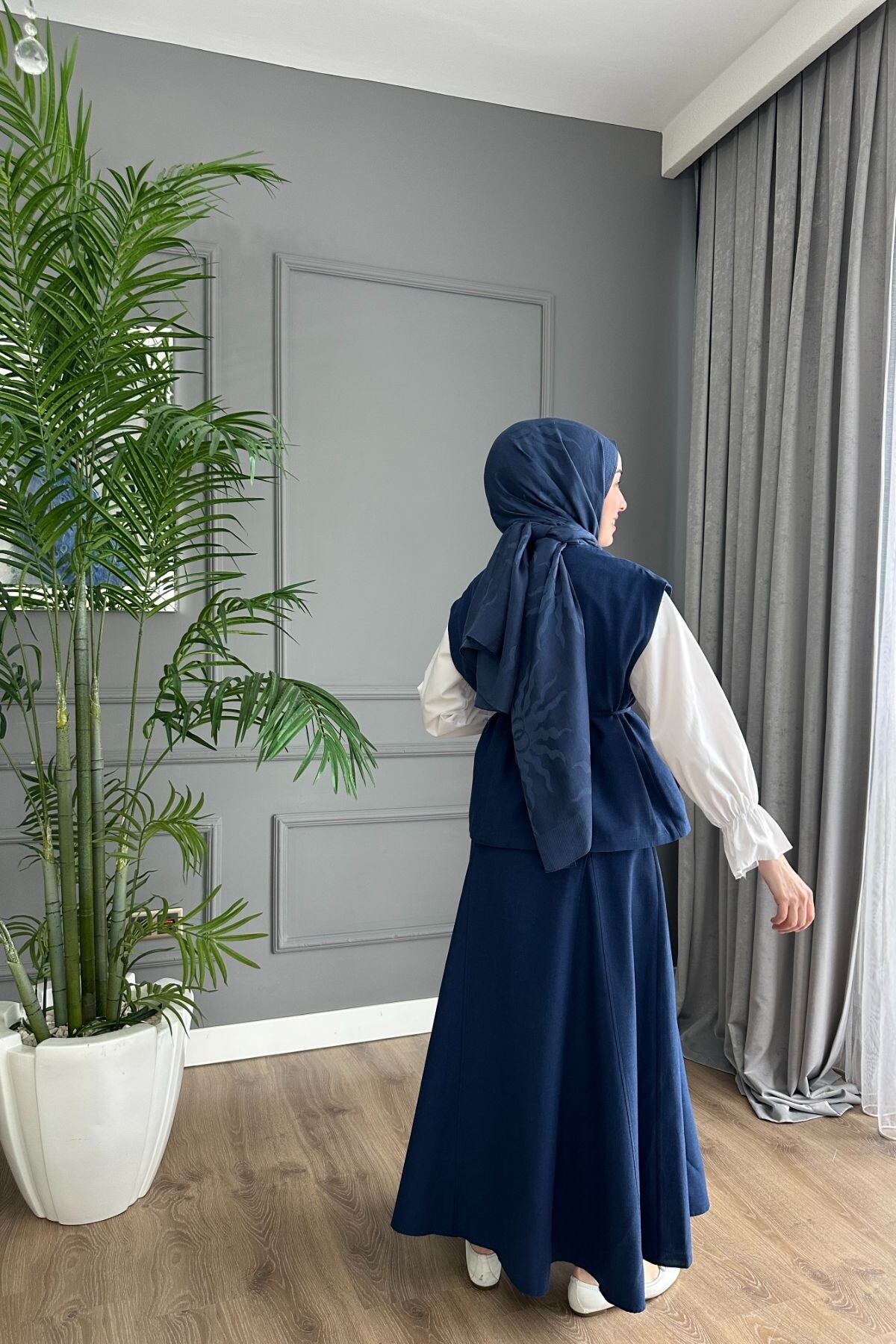 KRİSTAL YELEK TAKIM 3044 LACİVERT