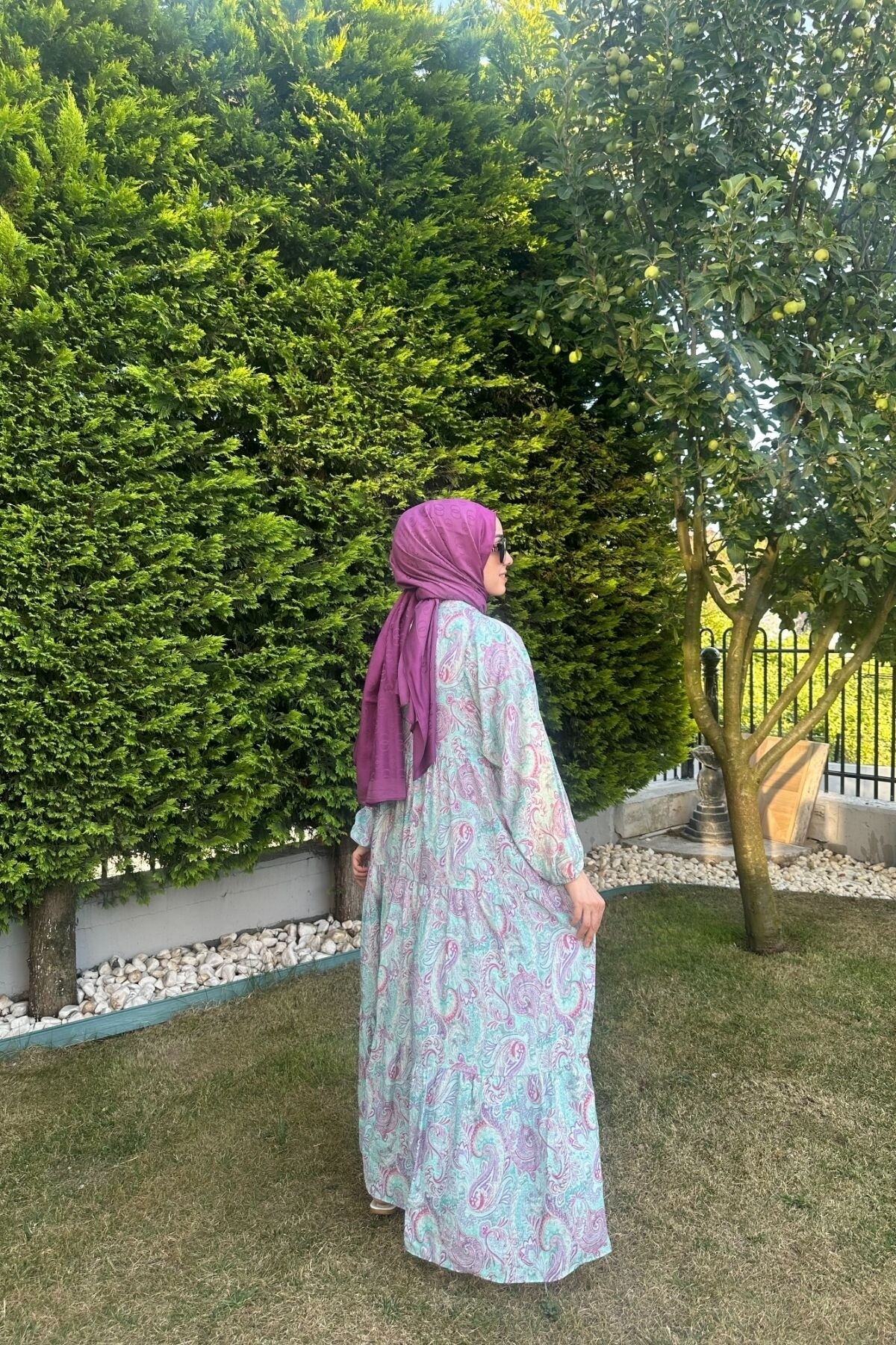 LAVANTA MODEL MANGO KUMAŞ ELBİSE LİLA