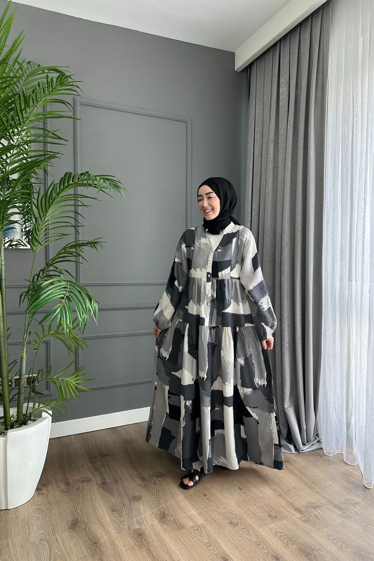 LENA MODEL MODAL KUMAŞ  ELBİSE SİYAH ÖN SİPARİŞ