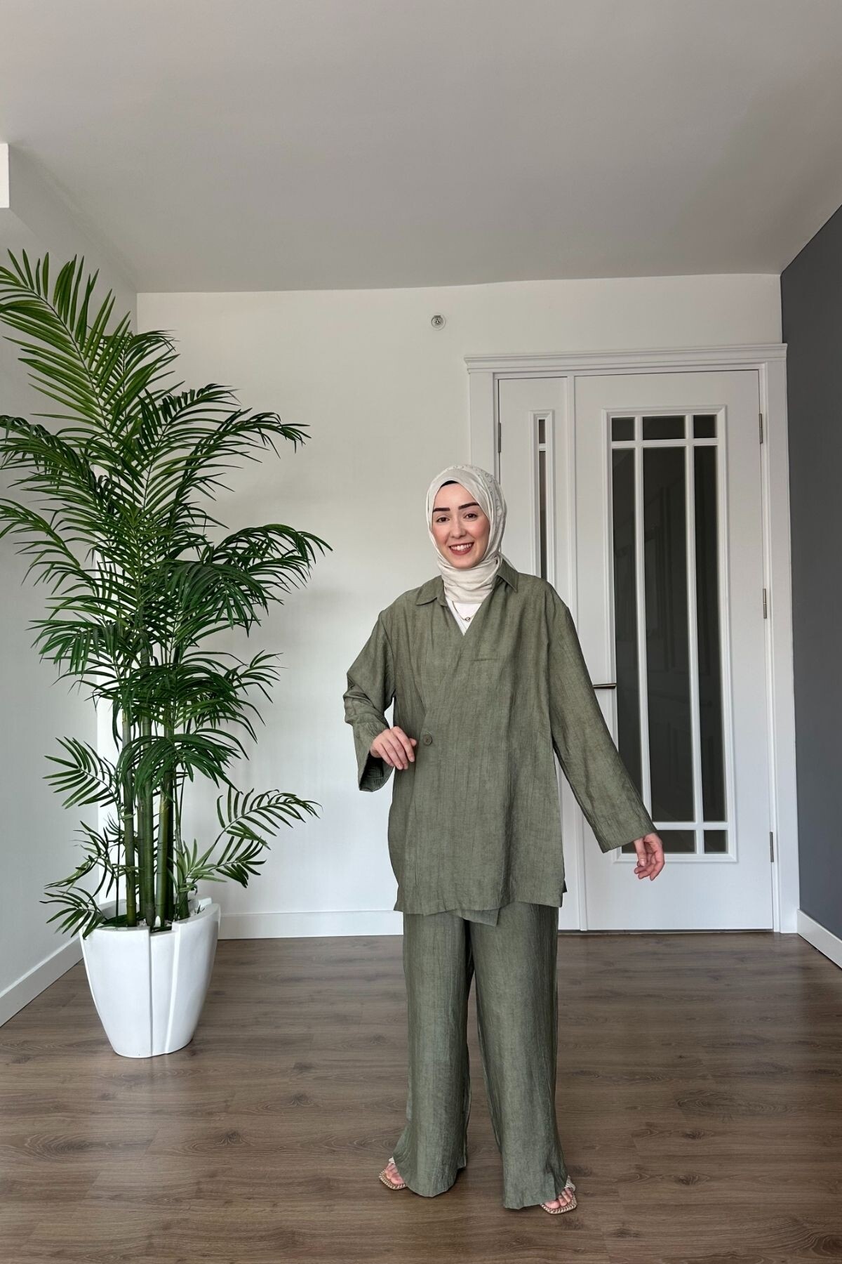 LİNEN NATUREL MODEL 2084 HAKİ