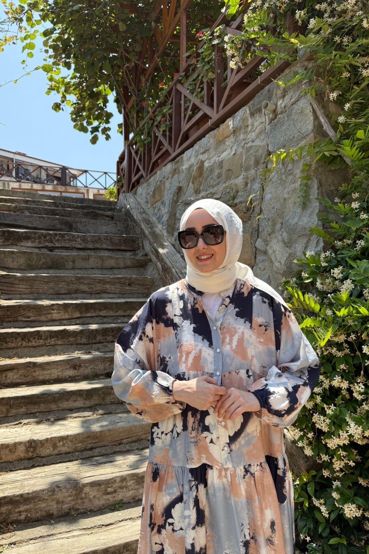 LİSA MODEL MANGO KUMAŞ ELBİSE BEBE MAVİ