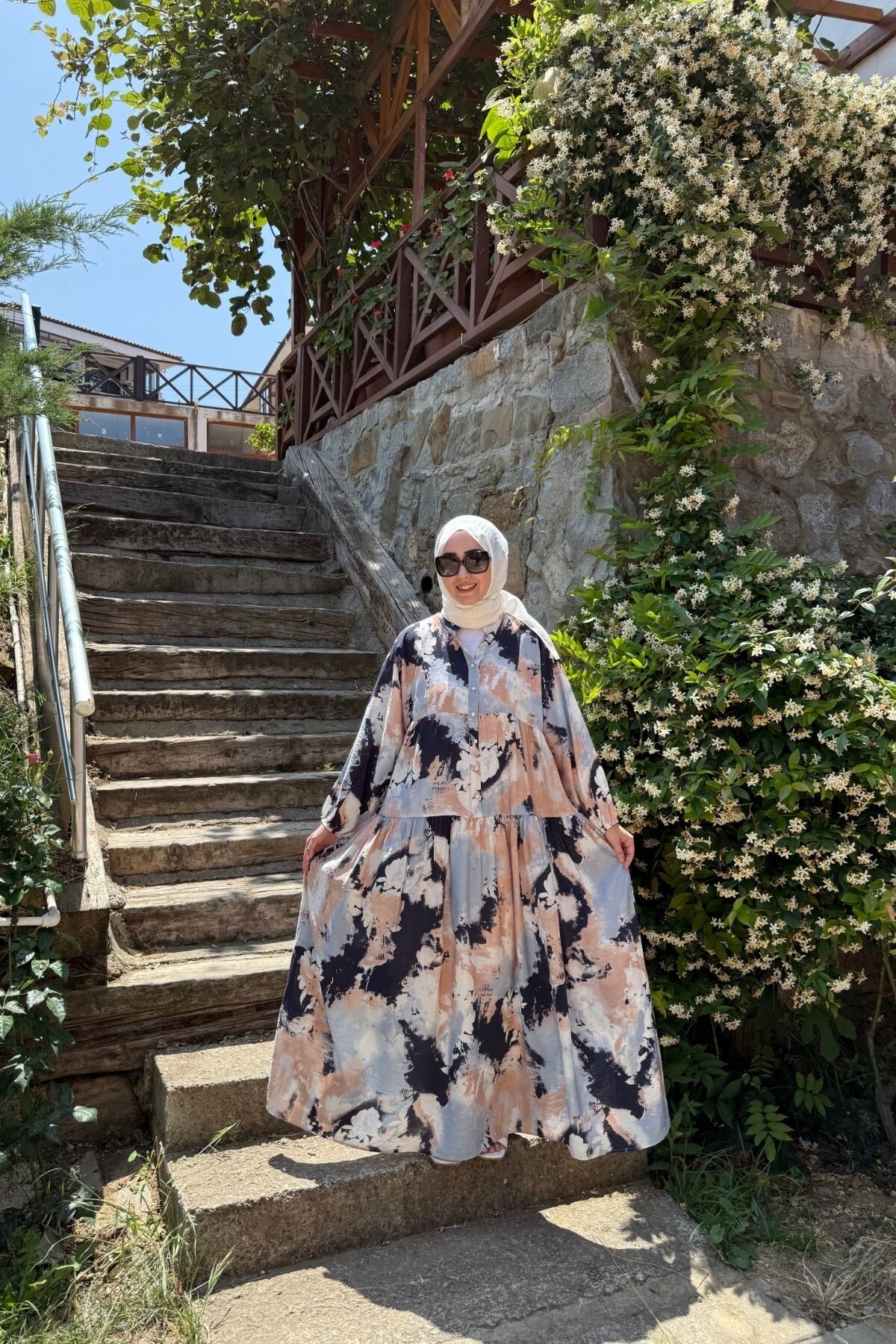 LİSA MODEL MANGO KUMAŞ ELBİSE BEBE MAVİ