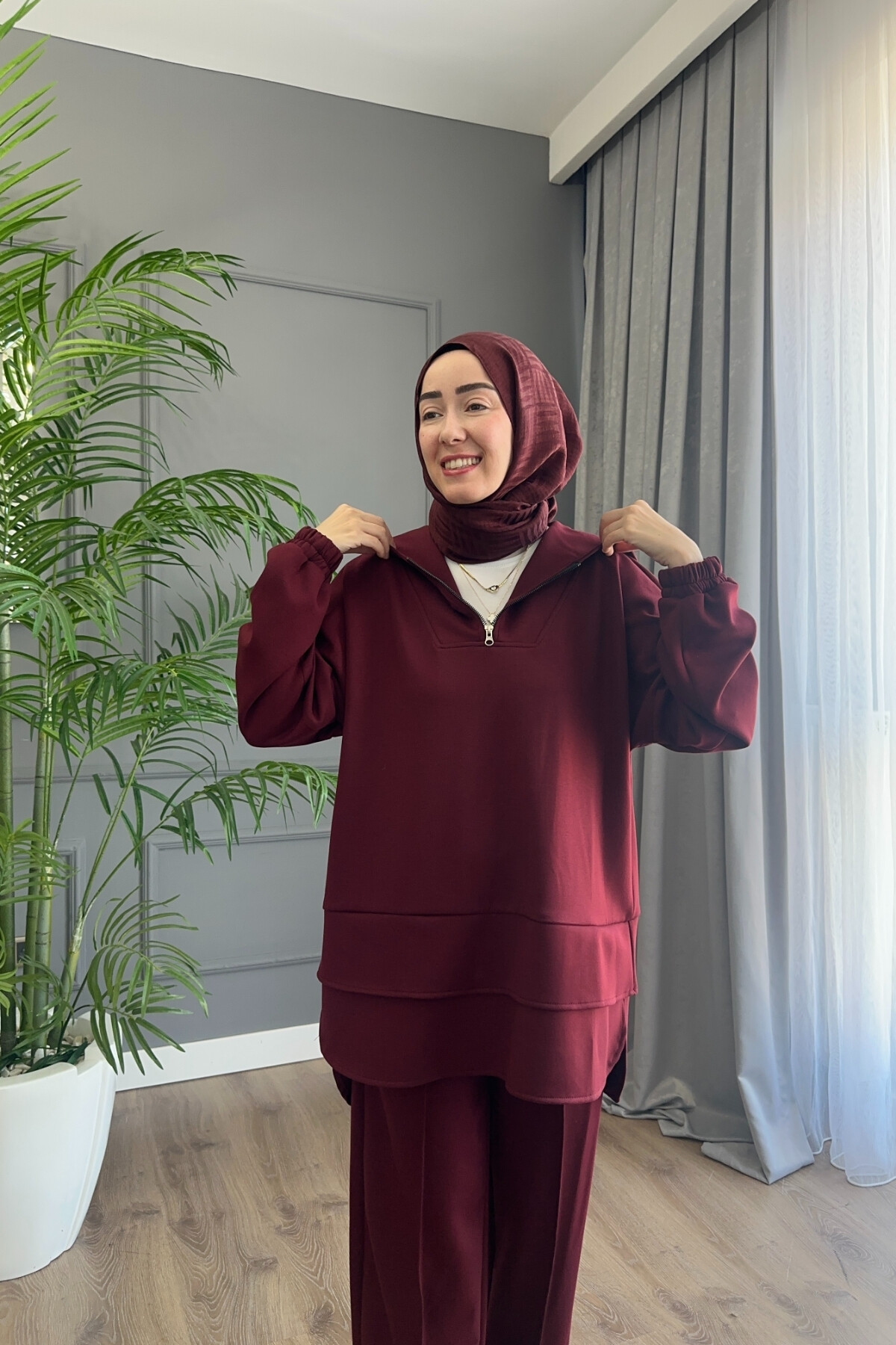 MİAMİ MODEL KALIN OYSHO TAKIM BORDO