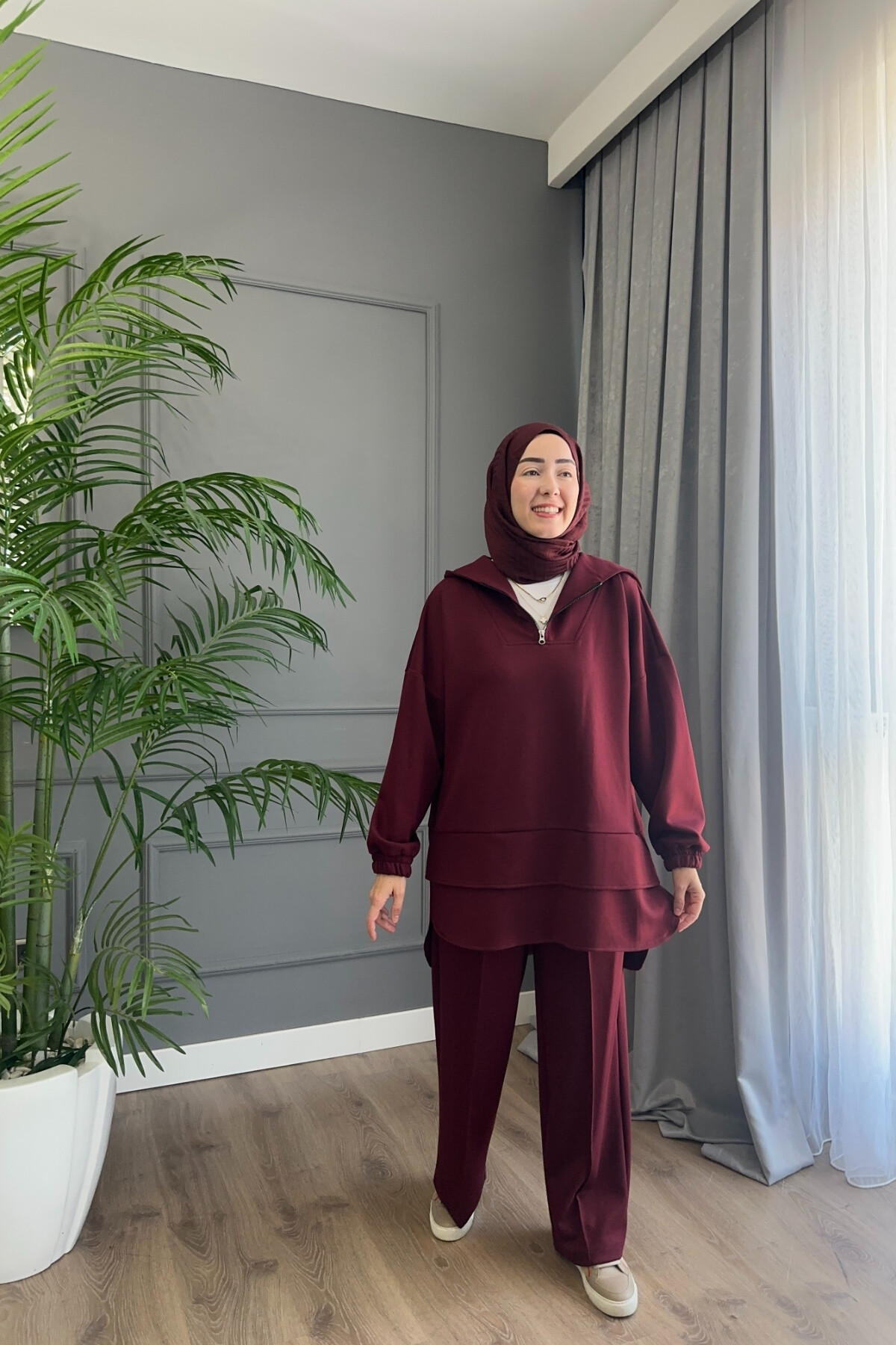 MİAMİ MODEL KALIN OYSHO TAKIM BORDO