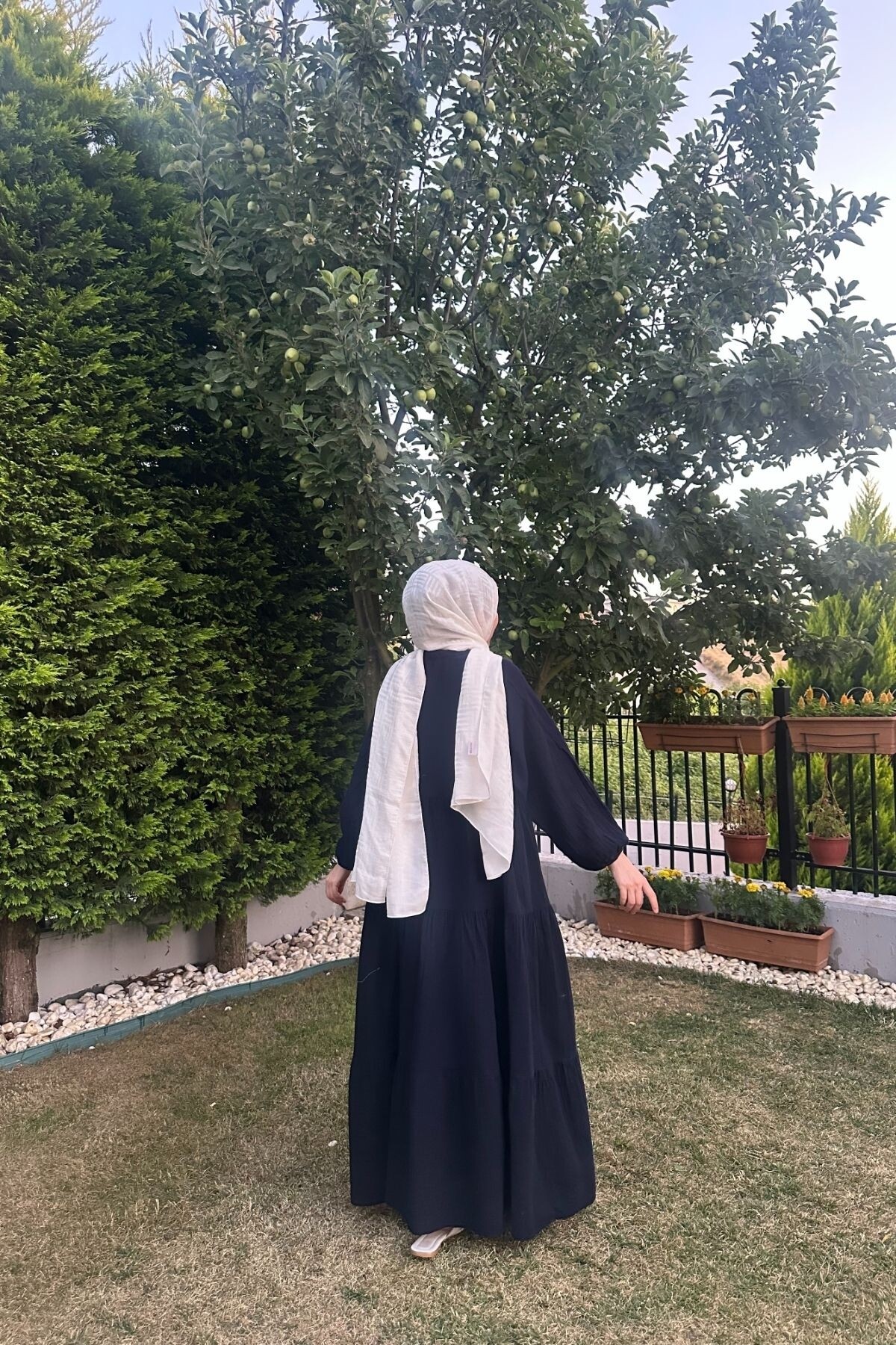 MÜSLİM KUMAŞ ELBİSE LACİVERT