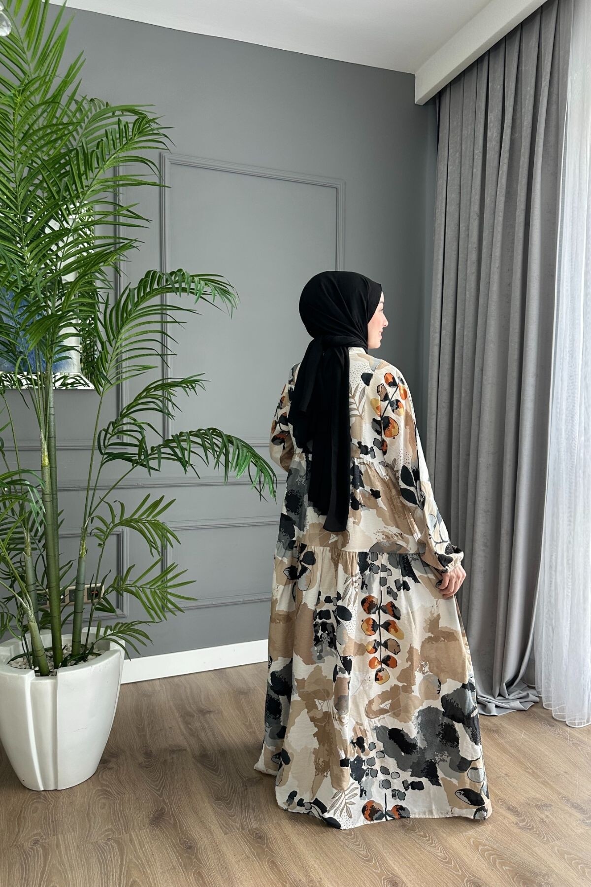 NOSS MODEL MODAL KUMAŞ ELBİSE SİYAH