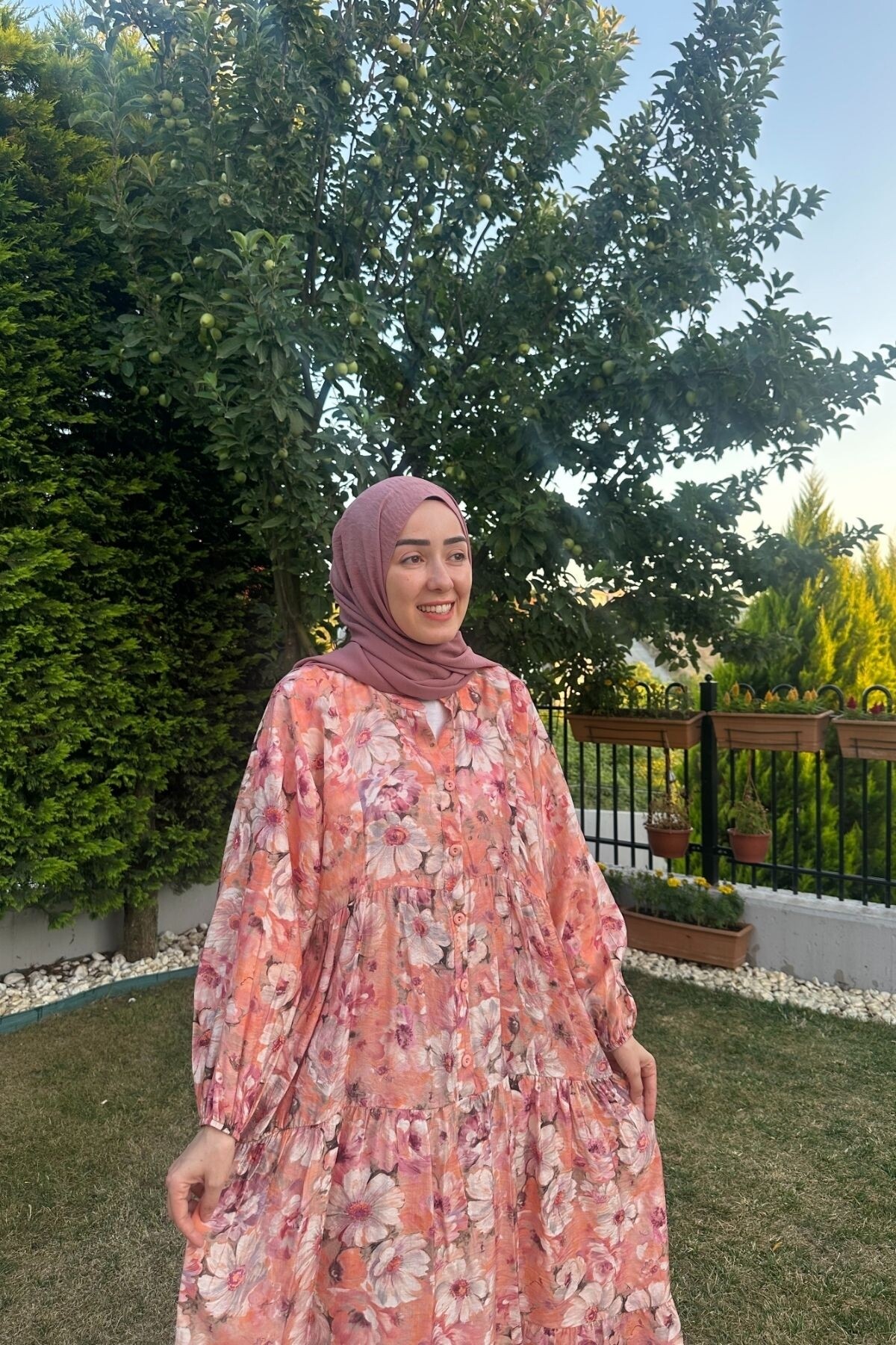 ORKİDE MODEL MANGO KUMAŞ ELBİSE PEMBE