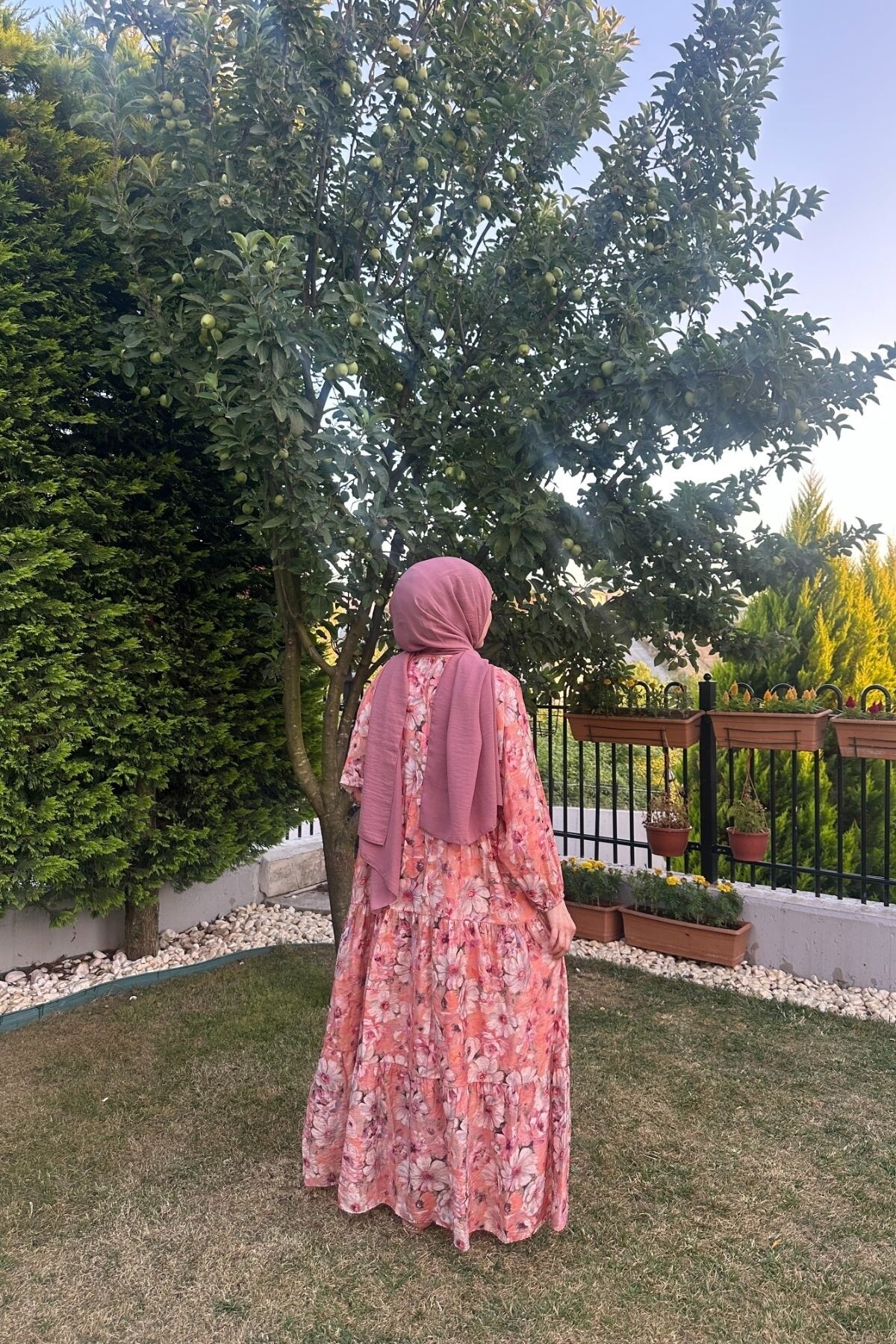 ORKİDE MODEL MANGO KUMAŞ ELBİSE PEMBE