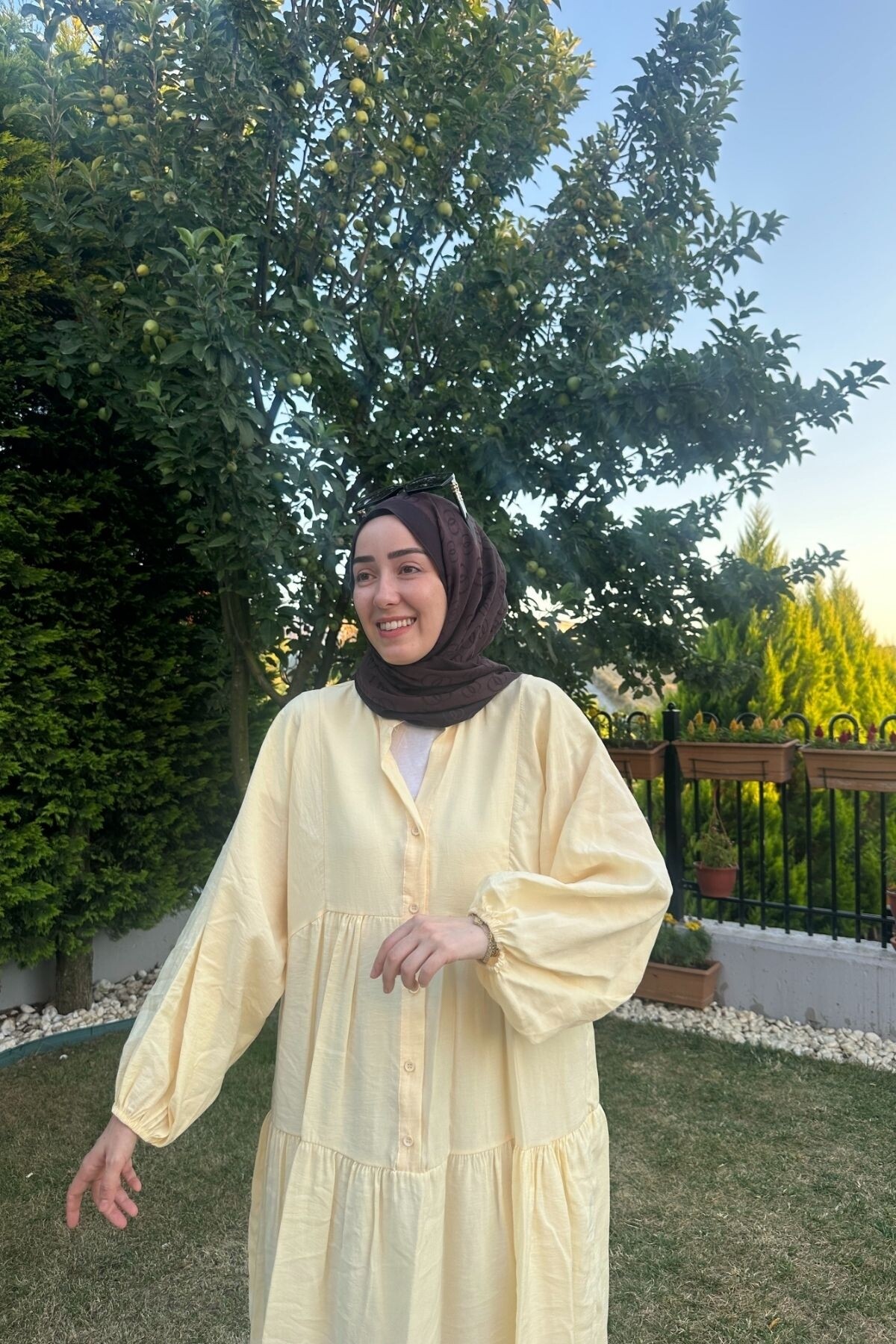 OVERSİZE VİSCON DÜZ MODEL SARI