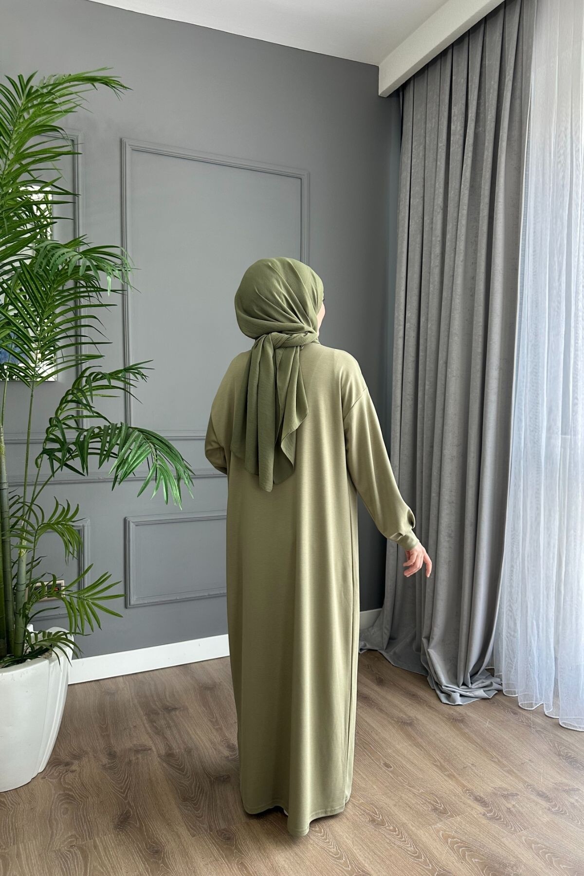 OYSHO ELBİSE 1506 HAKİ