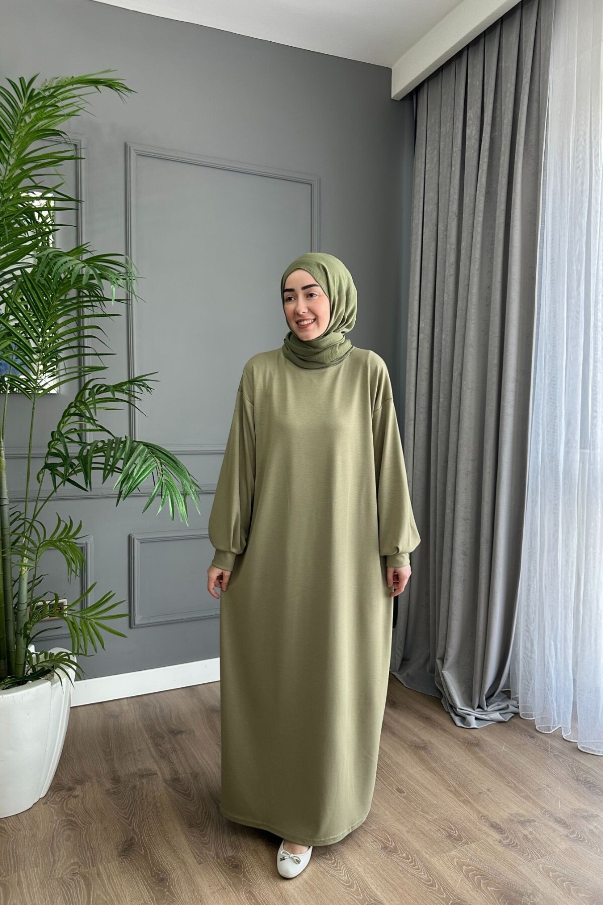 OYSHO ELBİSE 1506 HAKİ