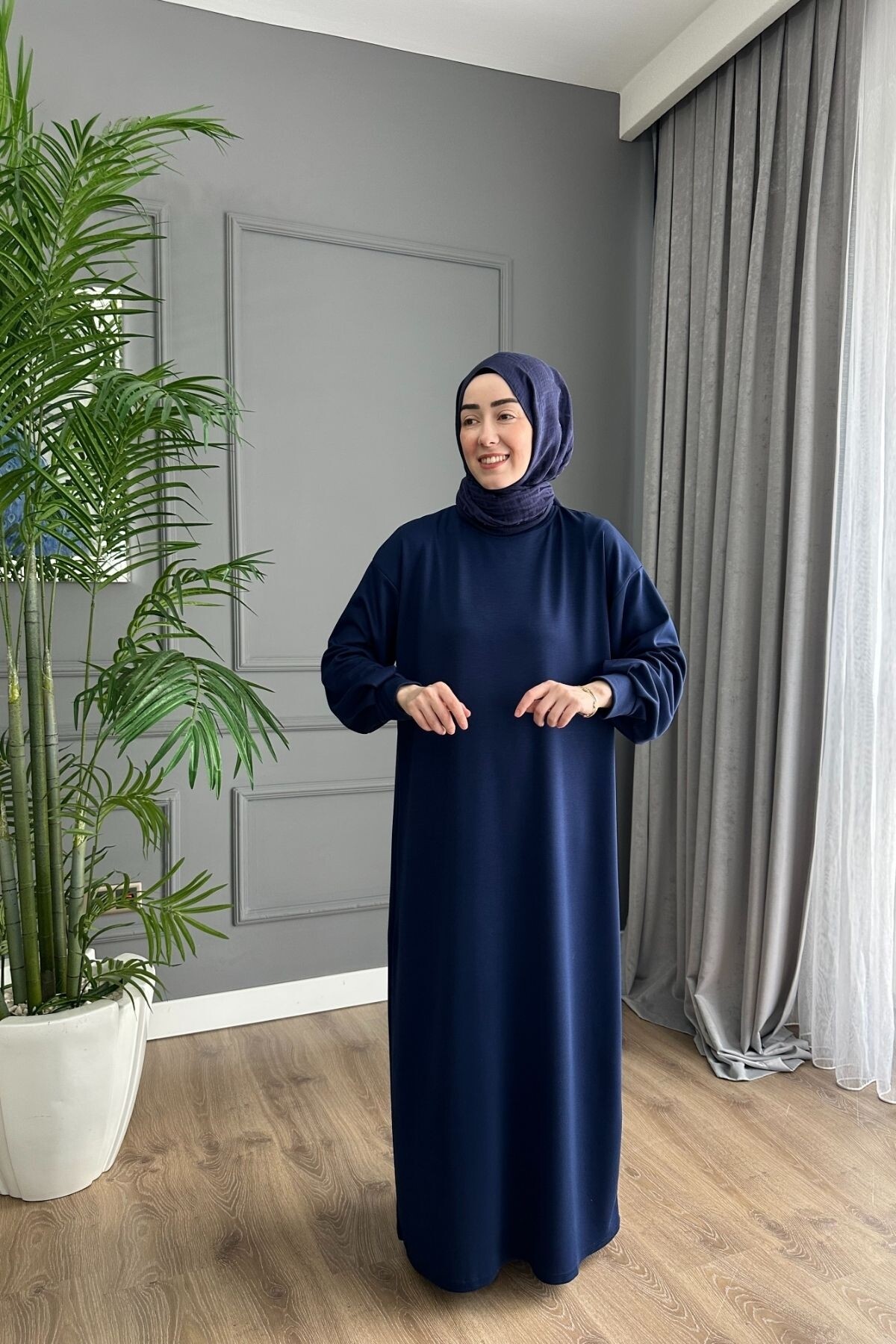 OYSHO ELBİSE 1506 LACİVERT