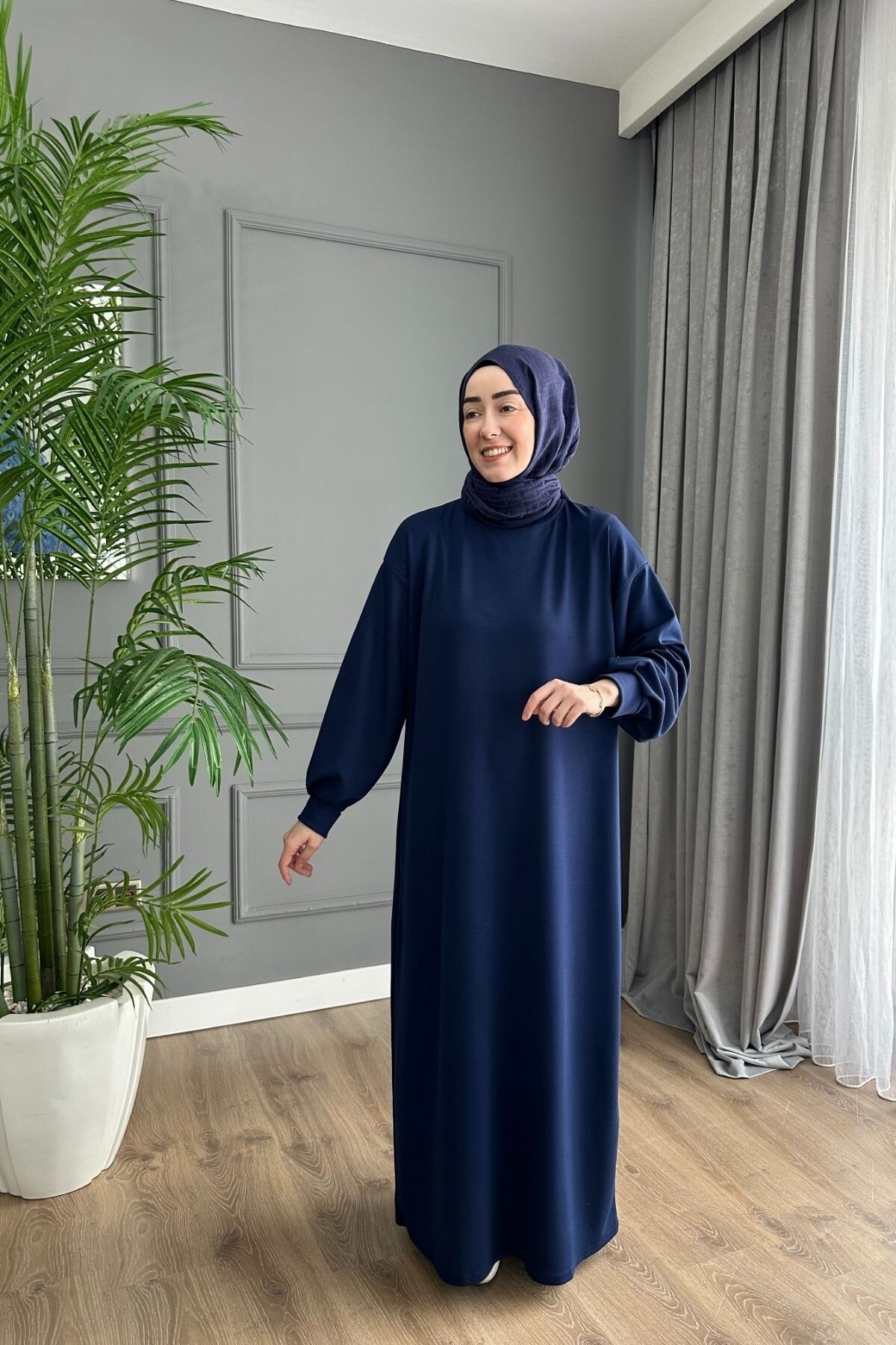 OYSHO ELBİSE 1506 LACİVERT