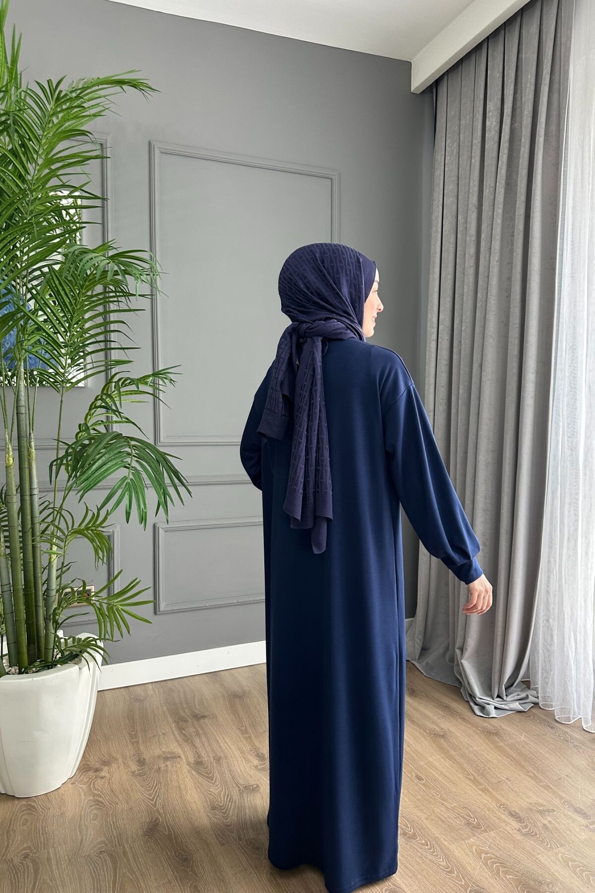 OYSHO ELBİSE 1506 LACİVERT