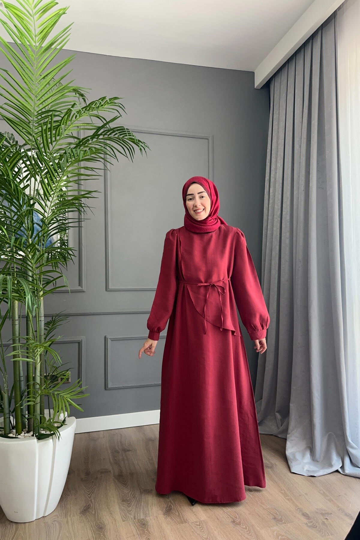 PARİS ELBİSE 2059 BORDO