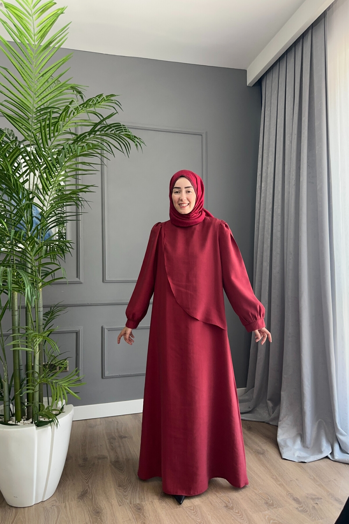 PARİS ELBİSE 2059 BORDO