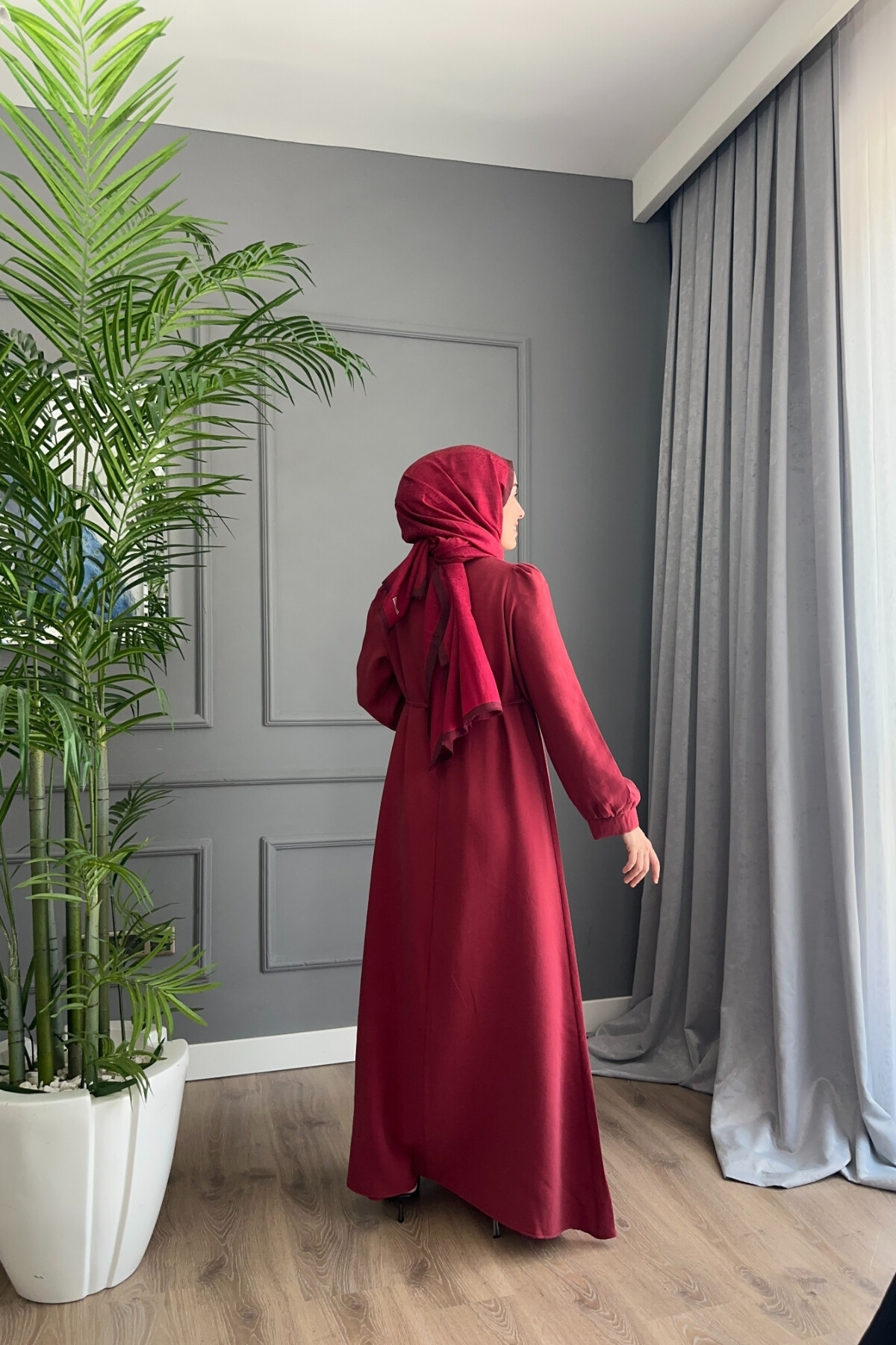 PARİS ELBİSE 2059 BORDO