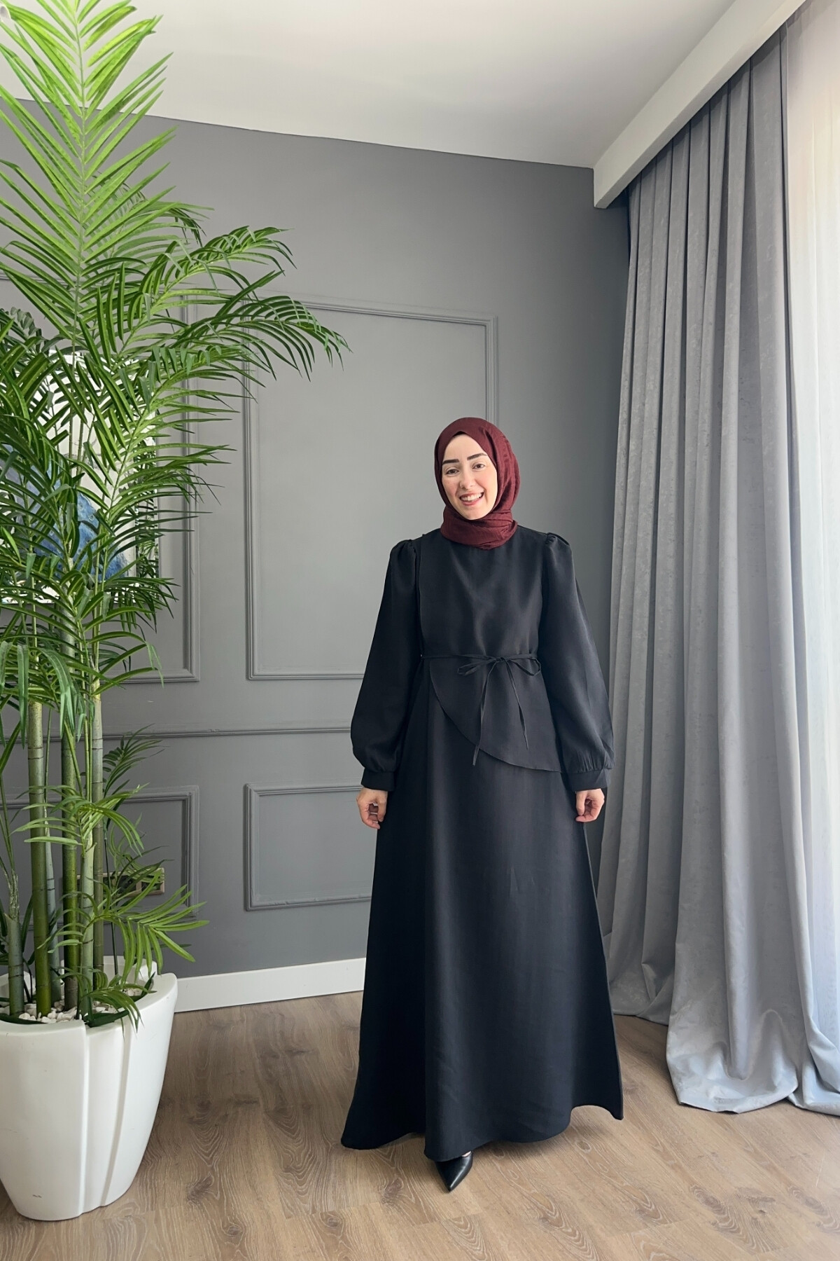 PARİS ELBİSE 2059 SİYAH