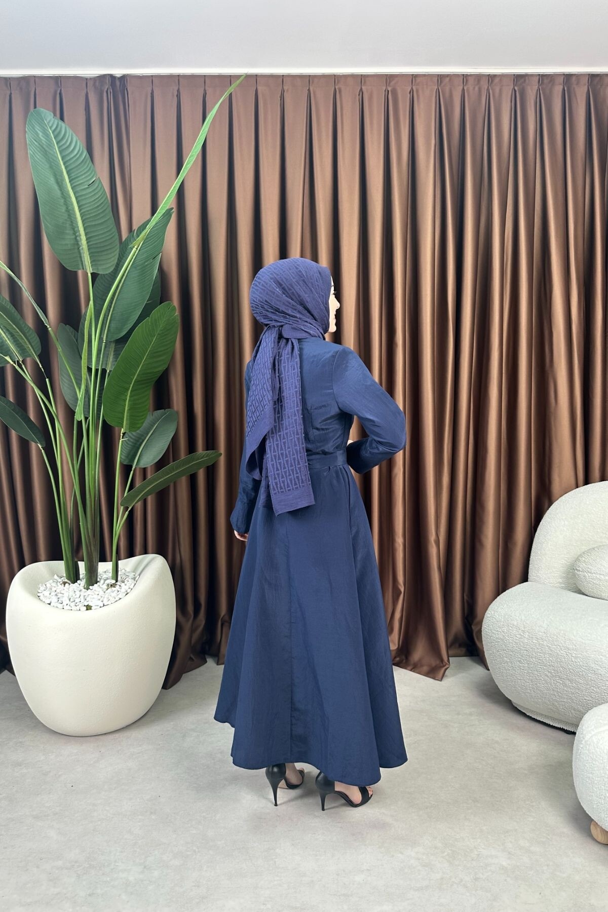 PRENSES ELBİSE 2078 LACİVERT