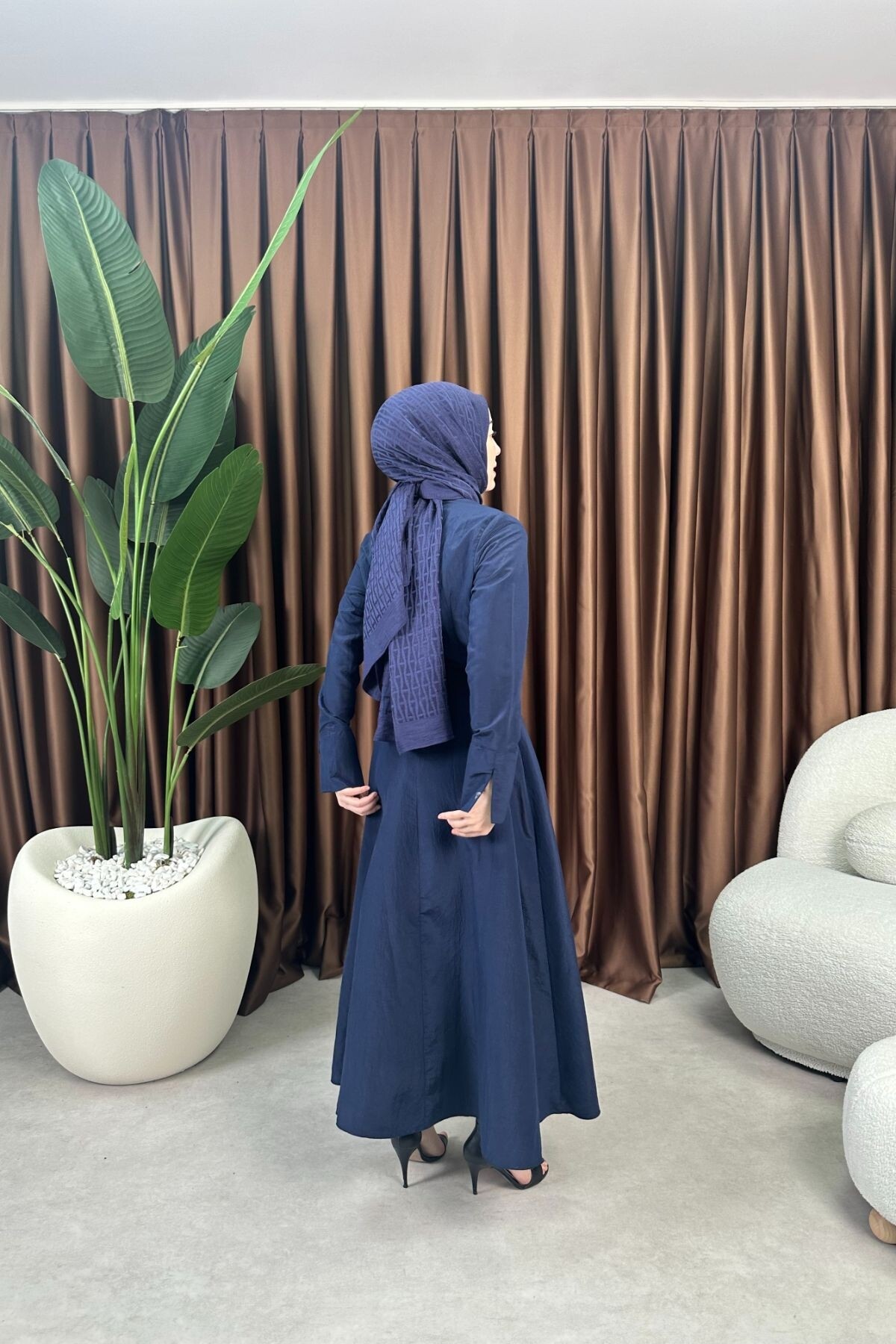 PRENSES ELBİSE 2078 LACİVERT