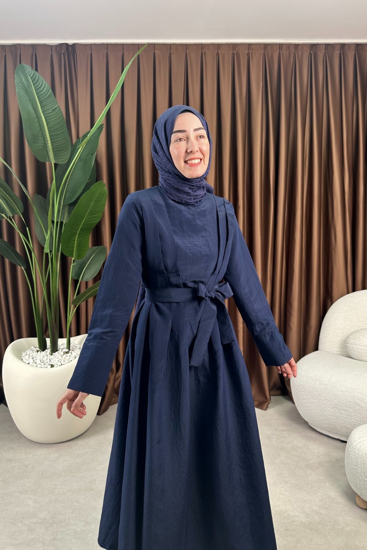 PRENSES ELBİSE 2078 LACİVERT