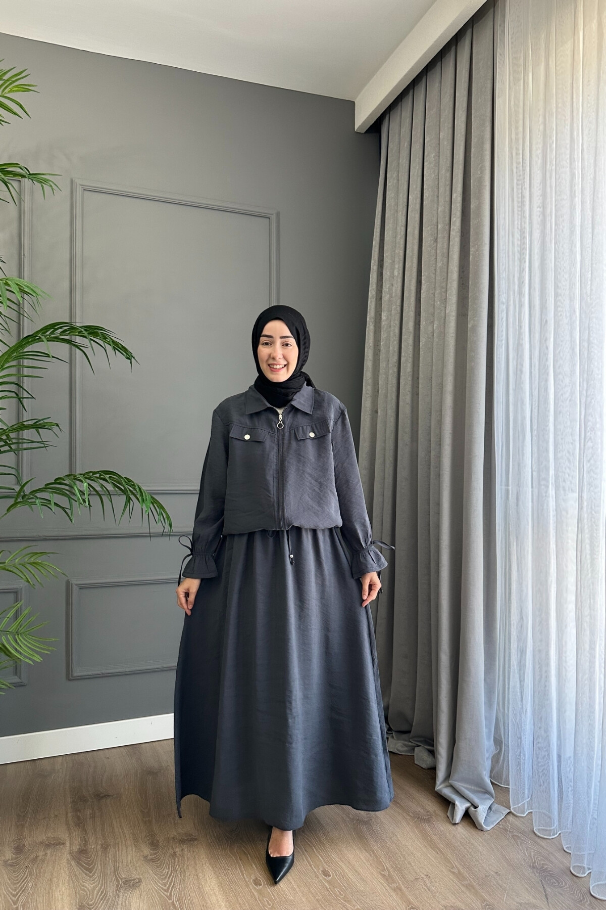 PRİVE MODAL TAKIM ANTRASİT 4212