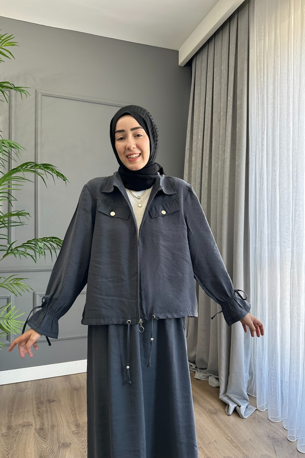 PRİVE MODAL TAKIM ANTRASİT 4212