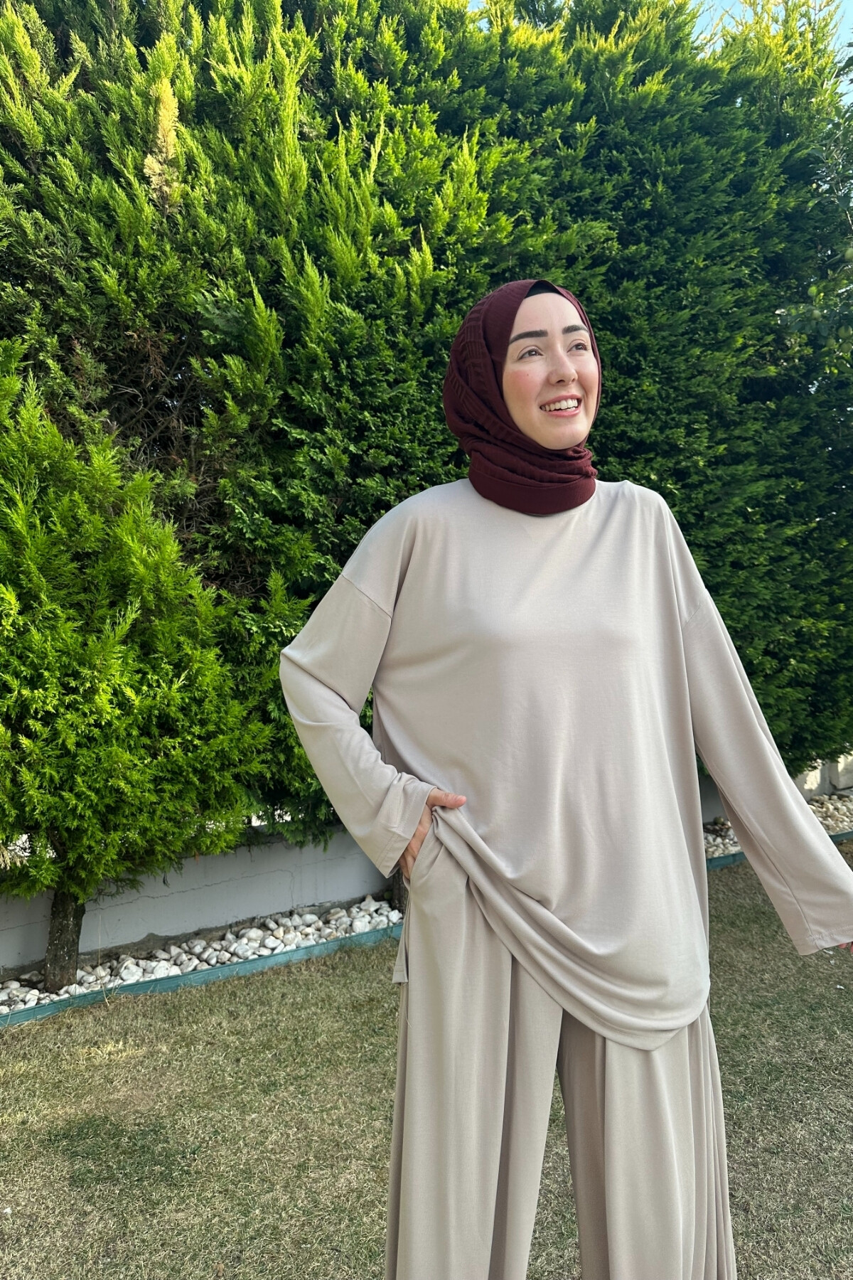 SAFİR MODEL ETEK PANTALON OYSHO TAKIM TAŞ