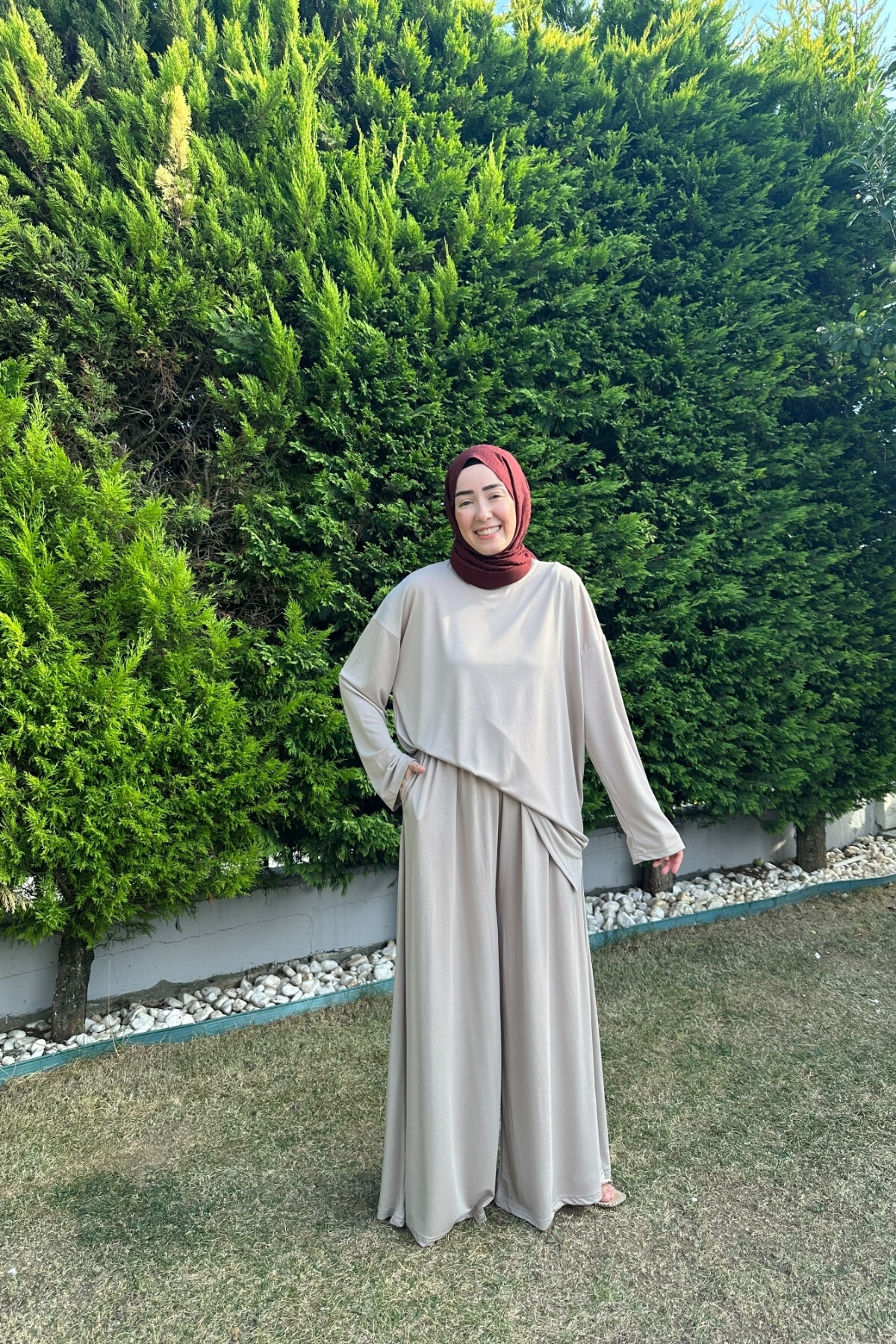 SAFİR MODEL ETEK PANTALON OYSHO TAKIM TAŞ