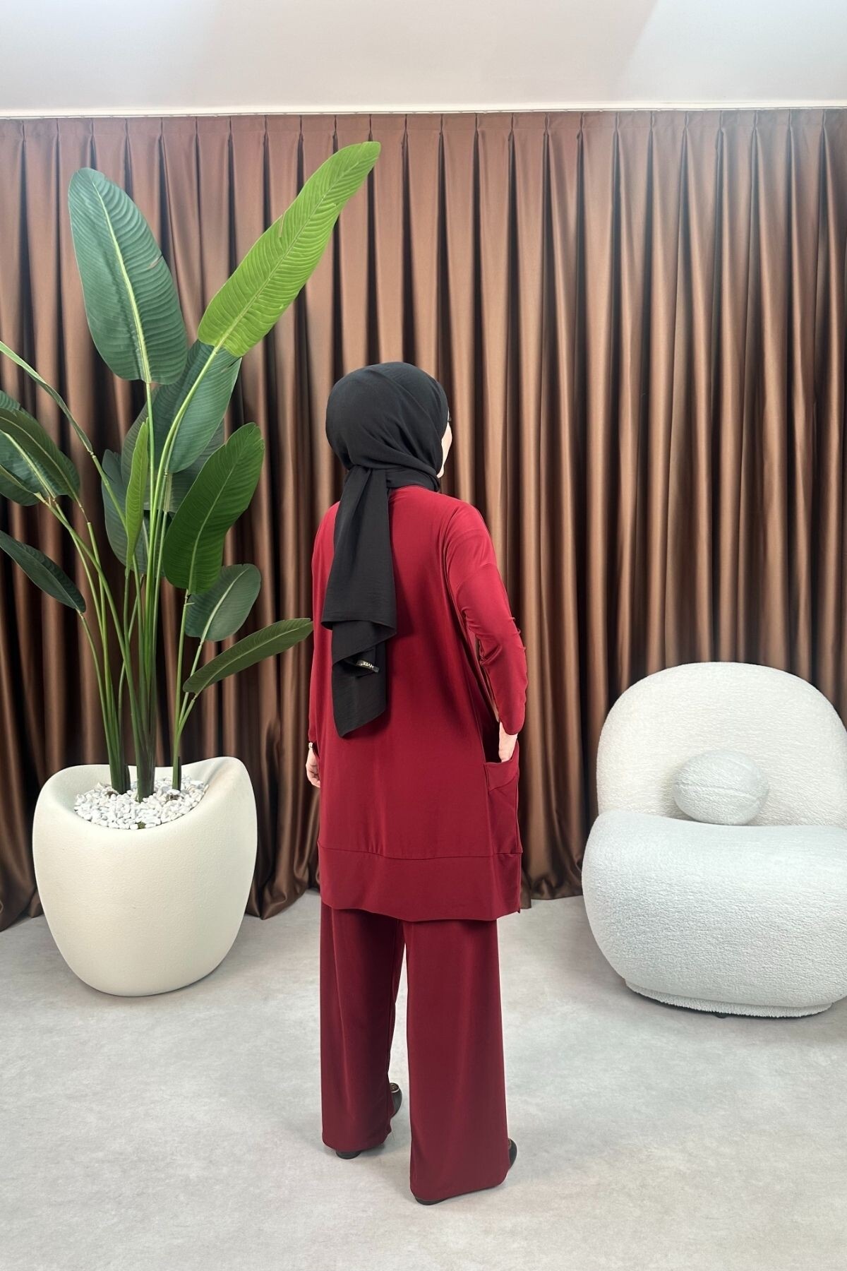 SANDY CEPLİ TAKIM 5015 BORDO